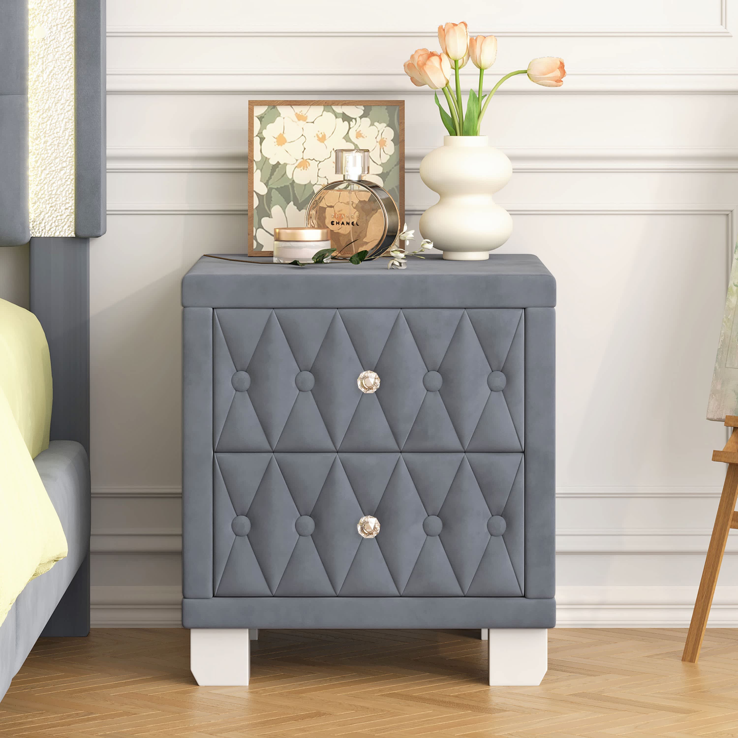 VERYKE LL-NSD004GY nightstands - View #2