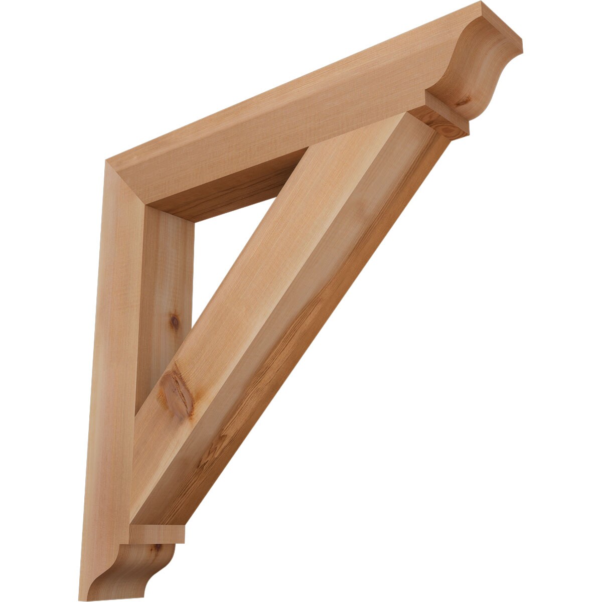 Ekena Millwork BKT04X26X26TRA01SWR Traditional traditional smooth 3-1/2-in x 26-in x 26-in Western red cedar Brown Wood Standard bracket