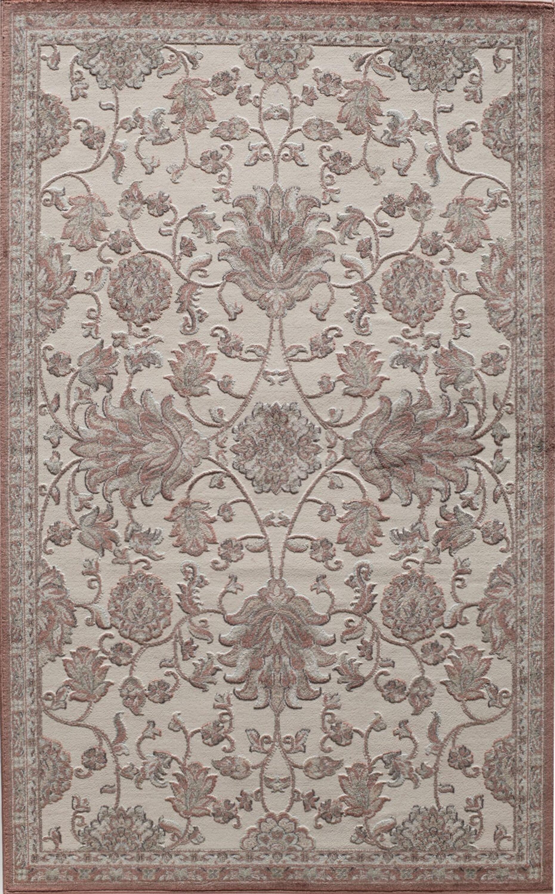 Rugs America 26017 Riviera 8 x 10 (ft) Loomed Polypropylene Rust Rectangular Indoor Medallion Oriental Area rug