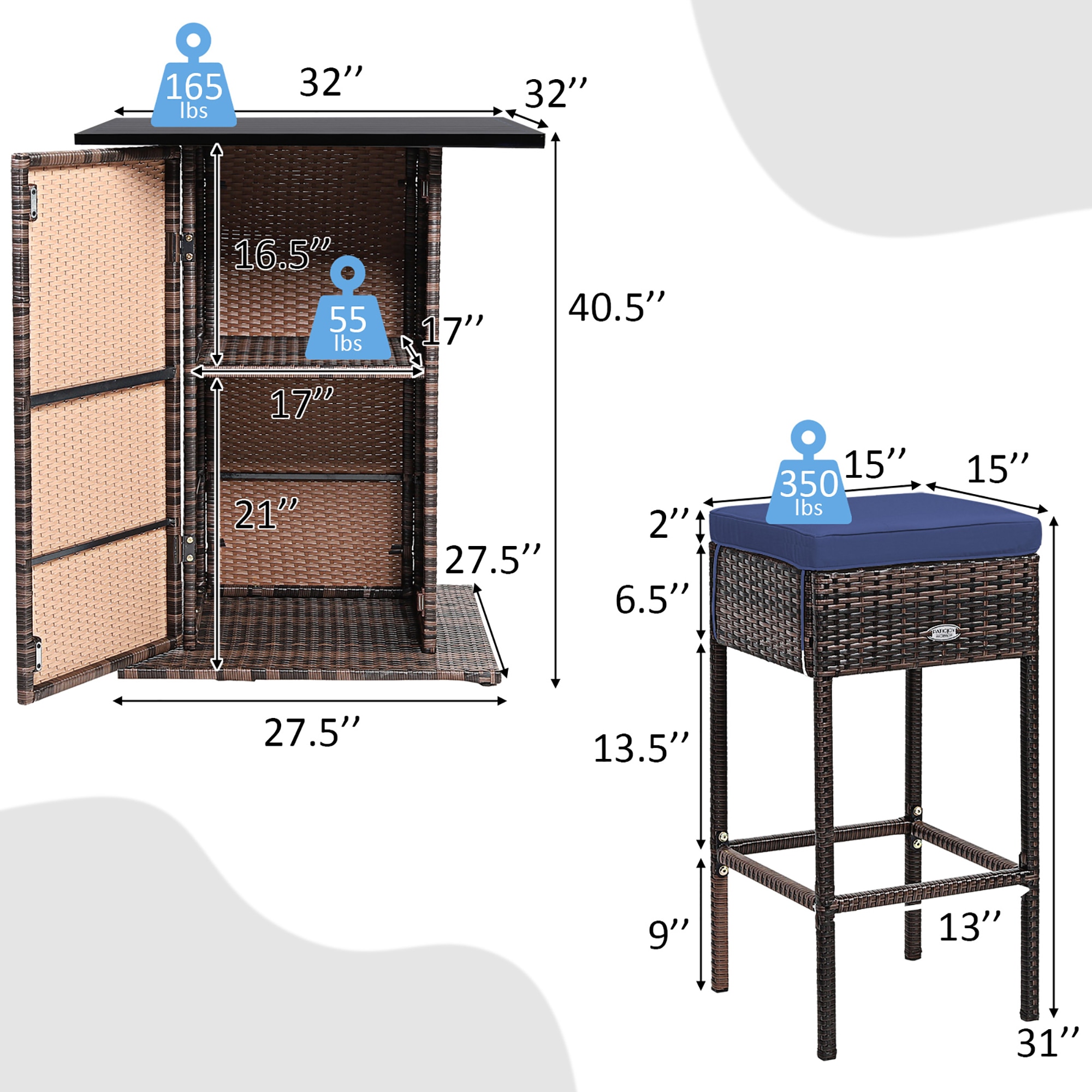 Costway HW68244NY+ Patio-Bars - View #7