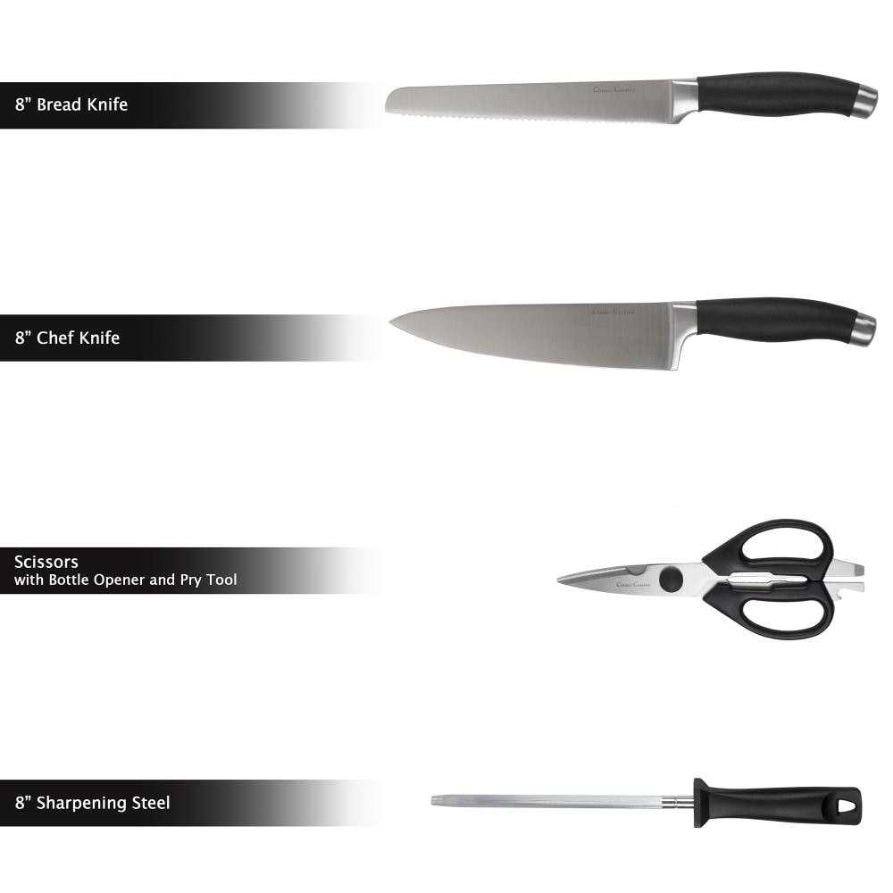 Hastings Home Professional Chef 5 Piece Knife Set - Stainless