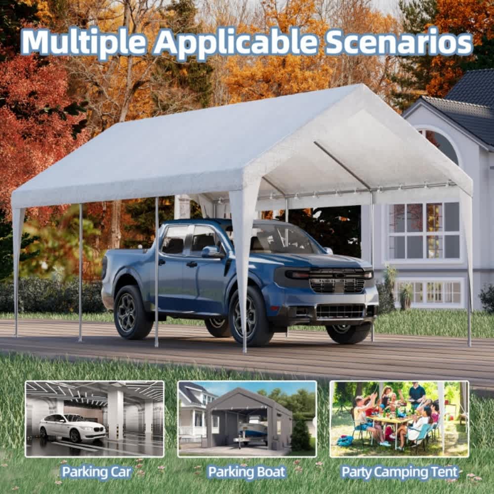 U-HOMY YY-022WH-CP Carport-Covers - View #6