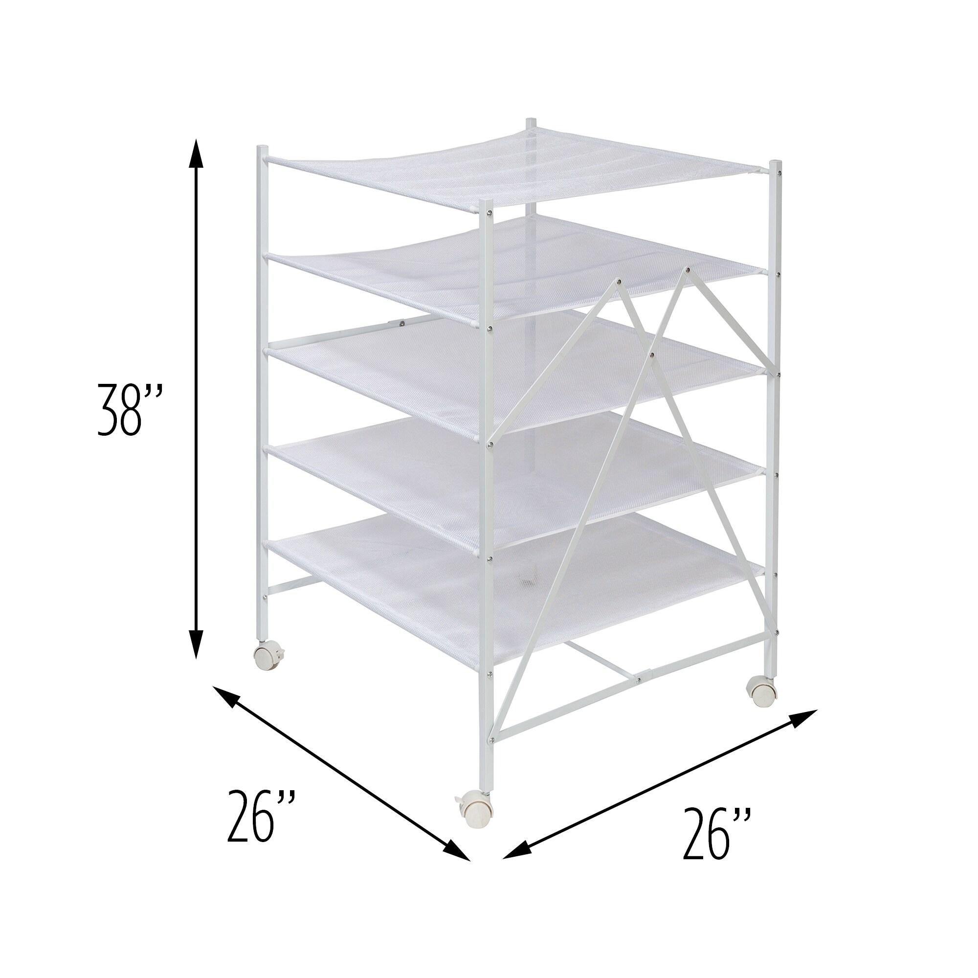 Honey-Can-Do Freestanding Black Metal Drying Rack with 12 Linear