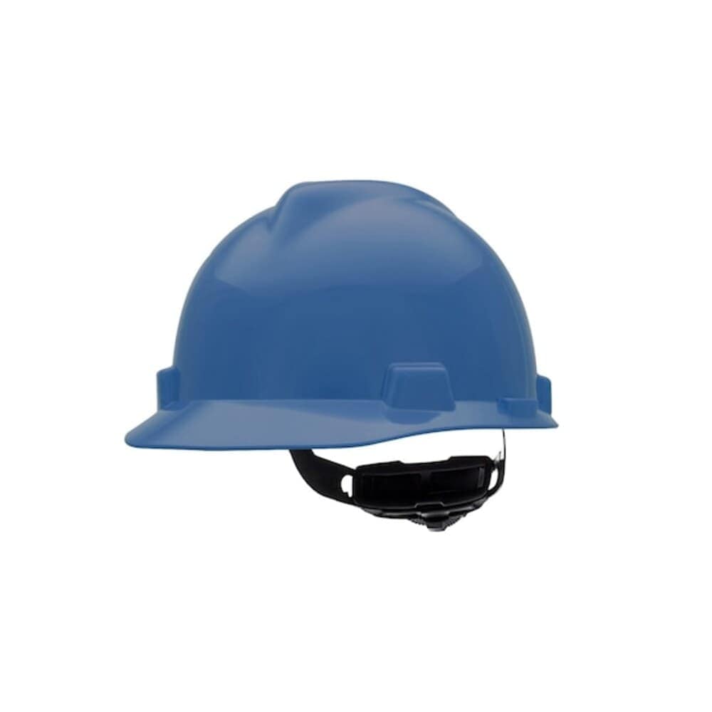 MSA  Safety V-Gard Slotted Cap HDPE Fas-Trac III Suspension Type I Class E Blue (standard size)
