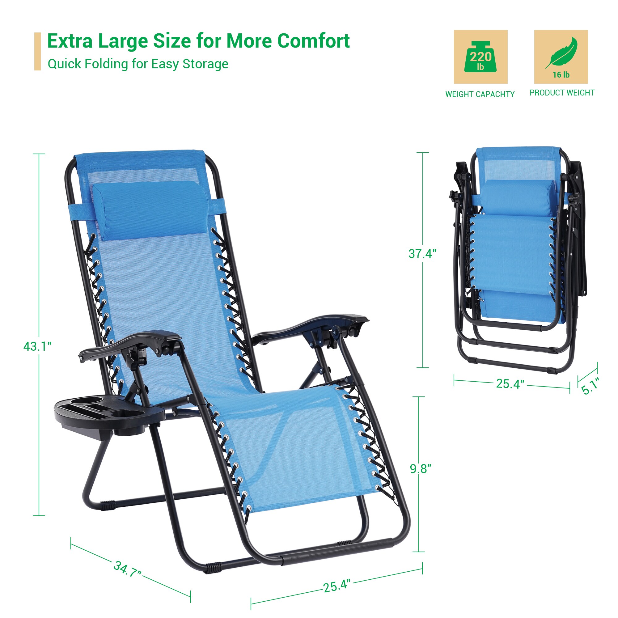 Sonkuki SD-ZERO-LF002LB Patio-Chairs - View #3