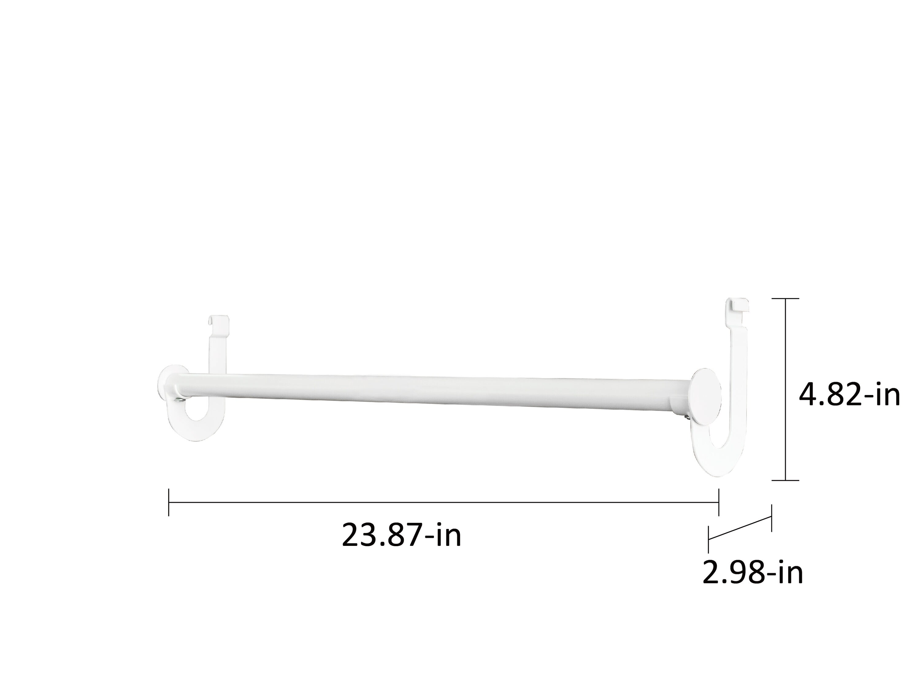 Origin 21 Edda 1.57-in x 9.45-in x 15.96-in White Wire Shelf