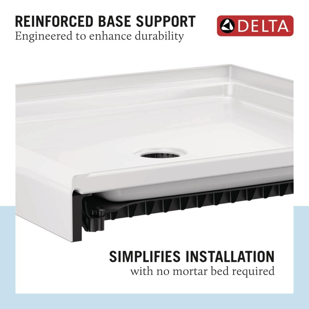 Delta EverEdge 48-in x 34-in x 72-in 3-Piece Direct To Stud High