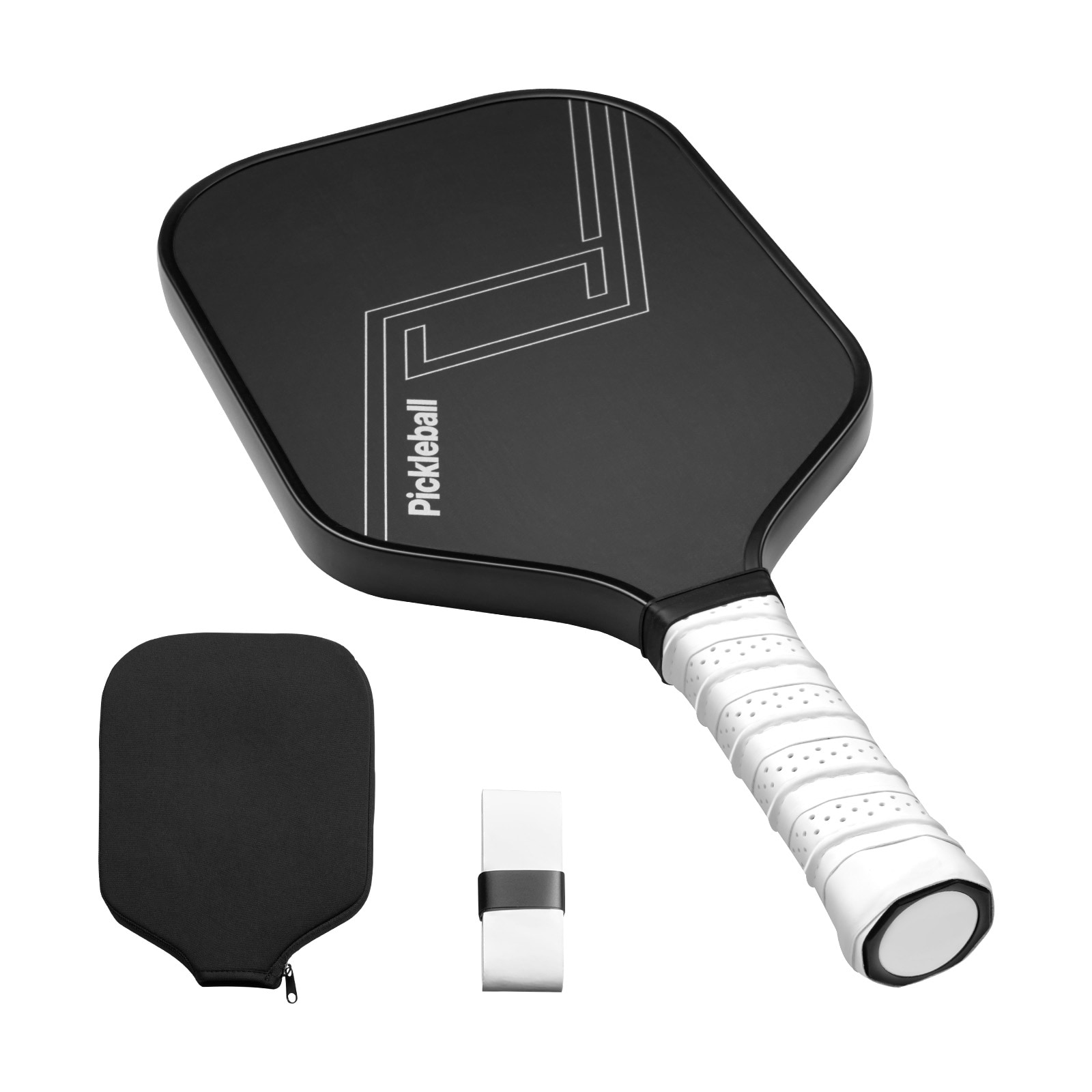 GIVIMO - T700 Carbon Fiber Pickleball Paddle 16-mm PP Honeycomb Core 7.86-oz 222.8-g Wide-Body Ra...