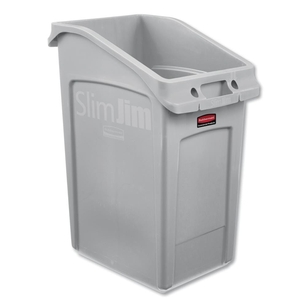 Rubbermaid Commercial Products Part # 1901999 - Rubbermaid Commercial  Products Slim Jim Step-On Black 24 Gal. Stainless Steel Front Step Trash Can  - Waste Containers & Trash Cans - Home Depot Pro