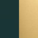 Green with Brushed Gold Trim