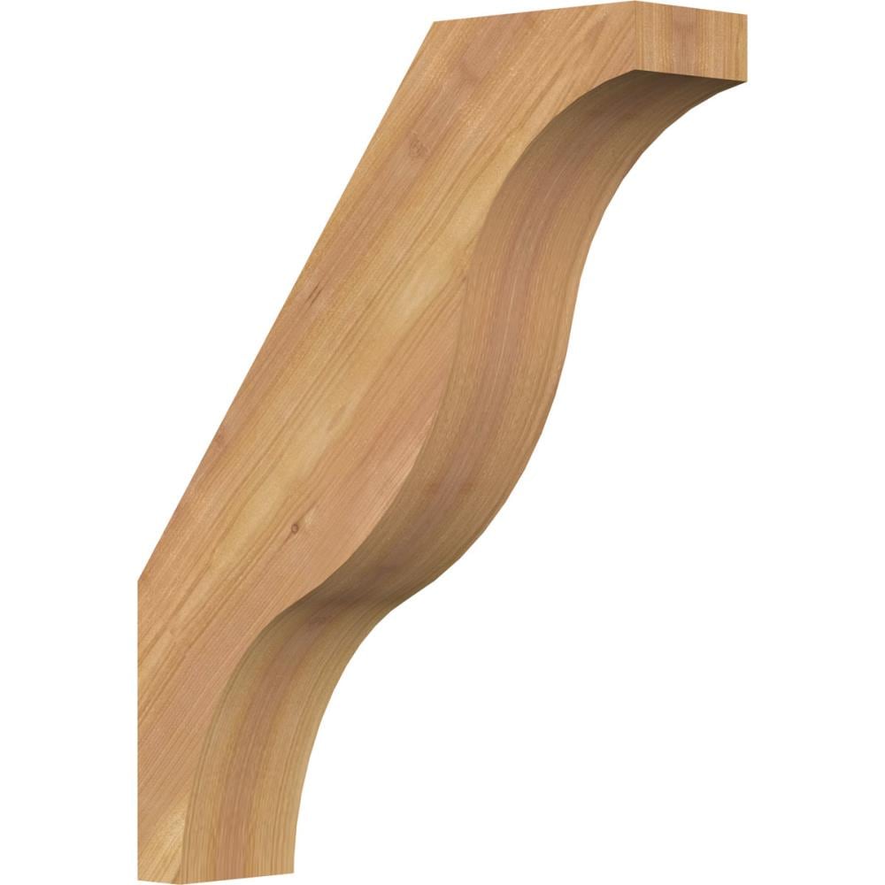 Ekena Millwork BRC04X14X18FST00SWR 3-1/2-in x 14-in x 18-in Western Red Cedar Unfinished Wood Funston Smooth Knee Brace