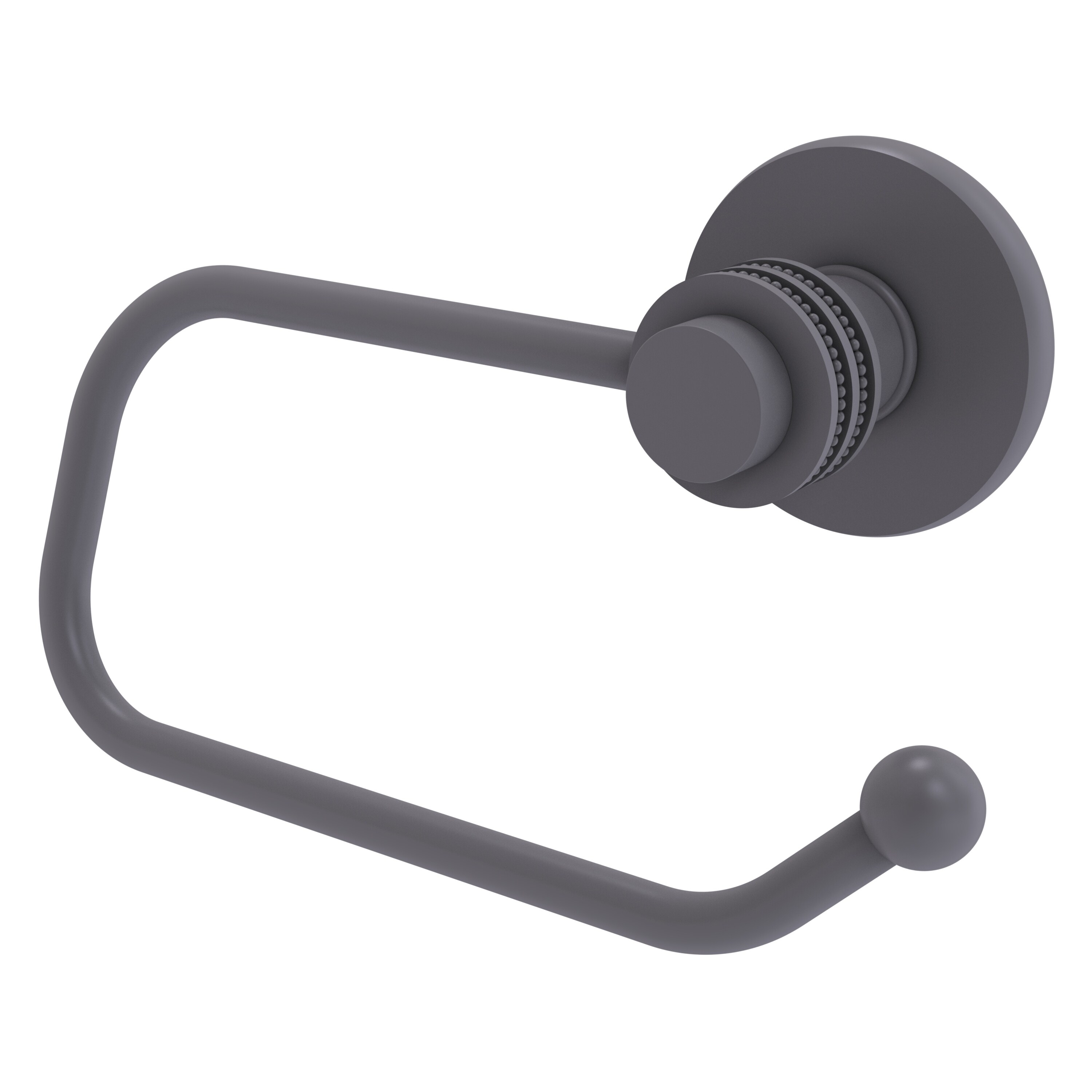 Allied Brass 924ED-GYM Mercury Matte Gray Wall mount Single post Toilet Paper Holder 1 -Rolls with Storage