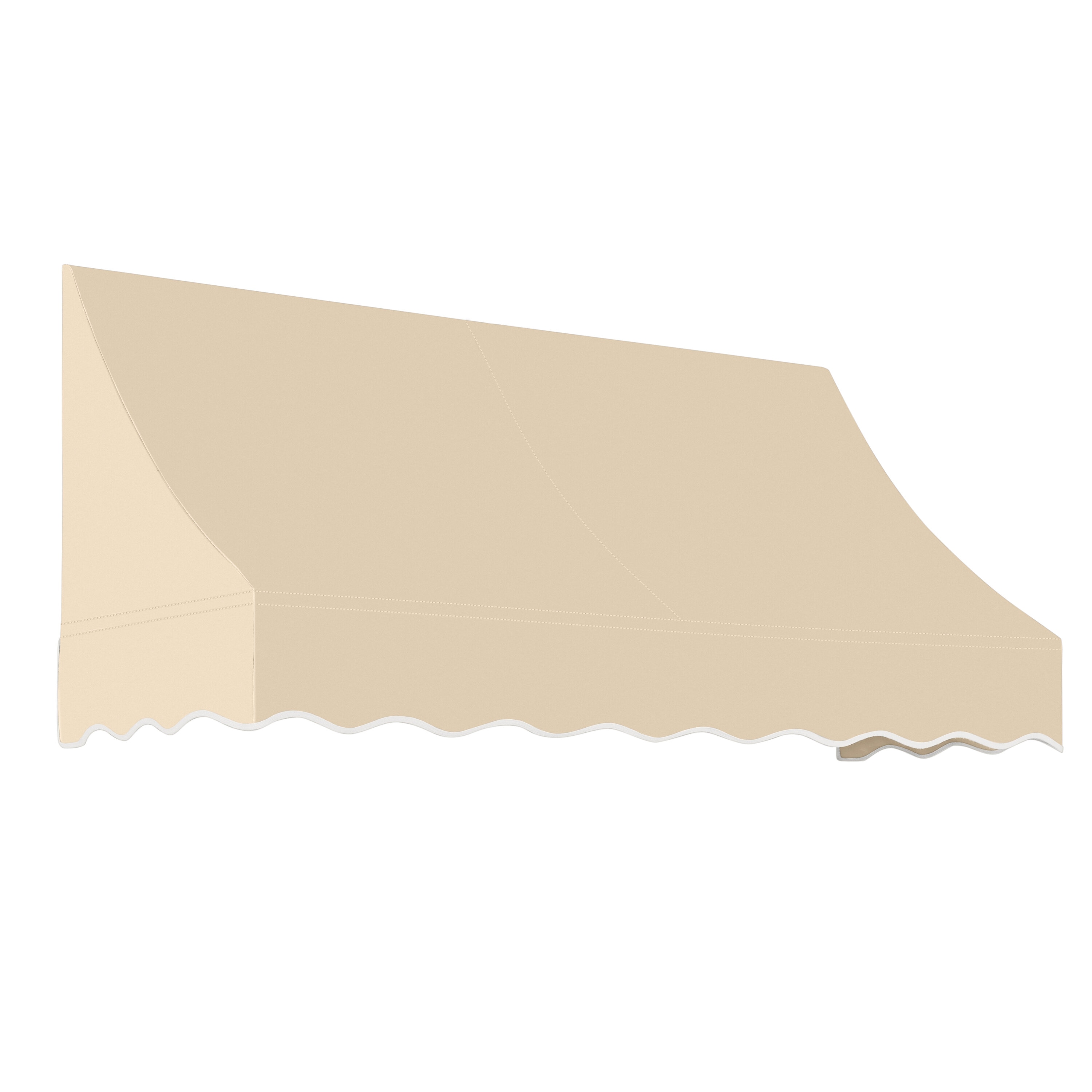 Awntech NT22-L-8T Nantucket 100.5-in Wide x 24-in Projection x 31-in Height Fabric Tan Solid Fixed Window/Door Awning