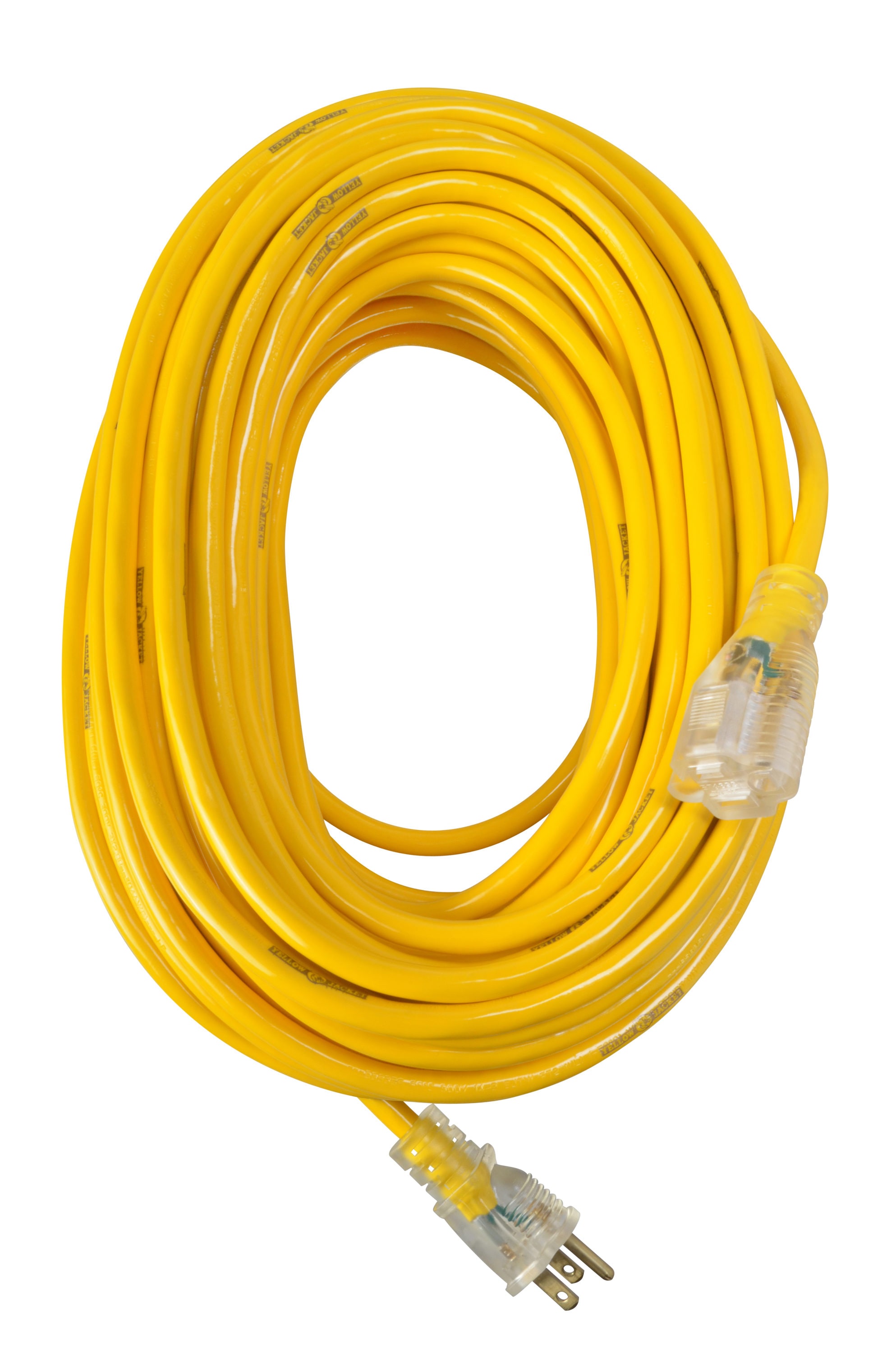 Yellow Jacket 100-ft 12/3-Prong Outdoor Sjtw Heavy Duty Lighted Extension  Cord in the Extension Cords department at