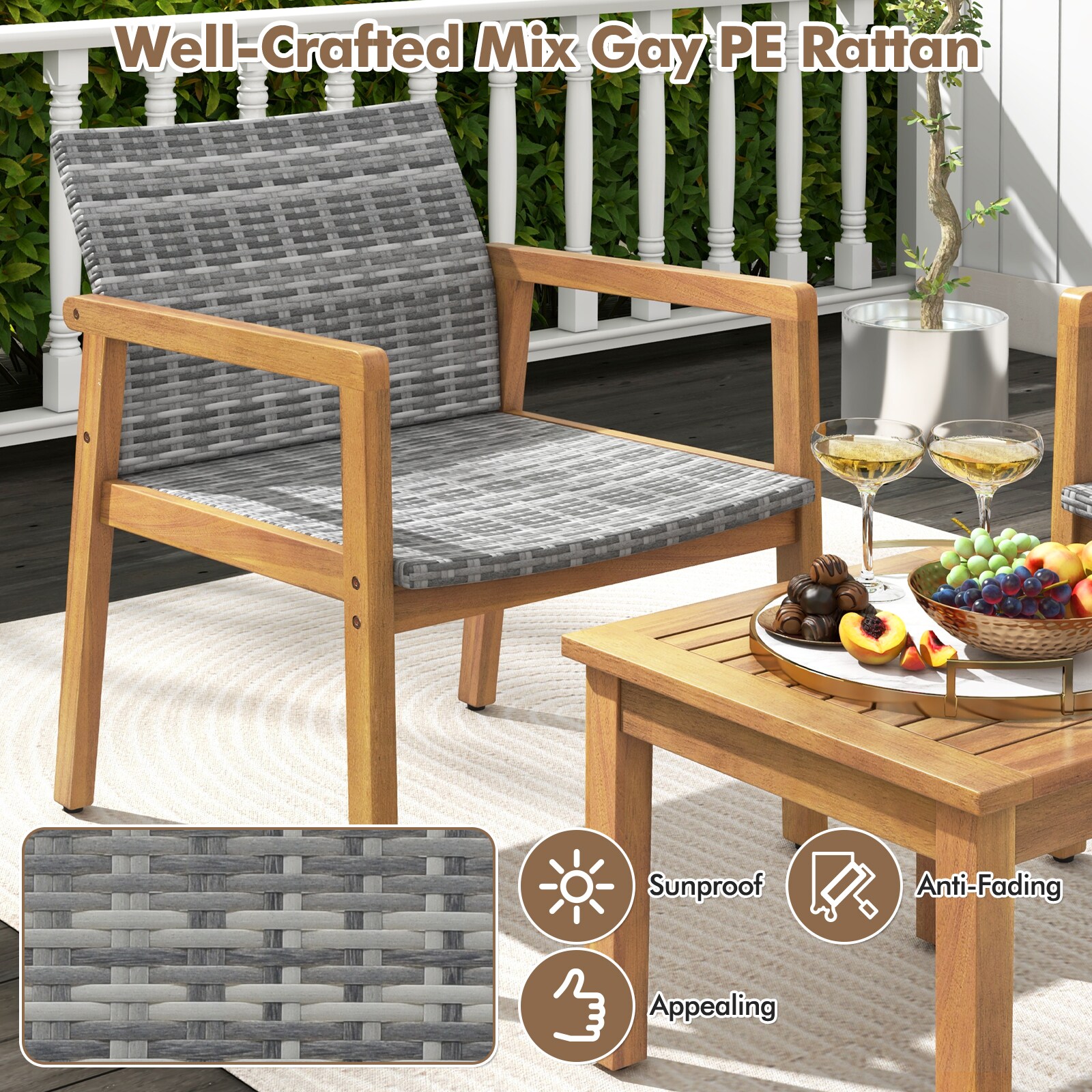 Ayelon 796LW4KHW72 Patio-Conversation-Sets - View #5