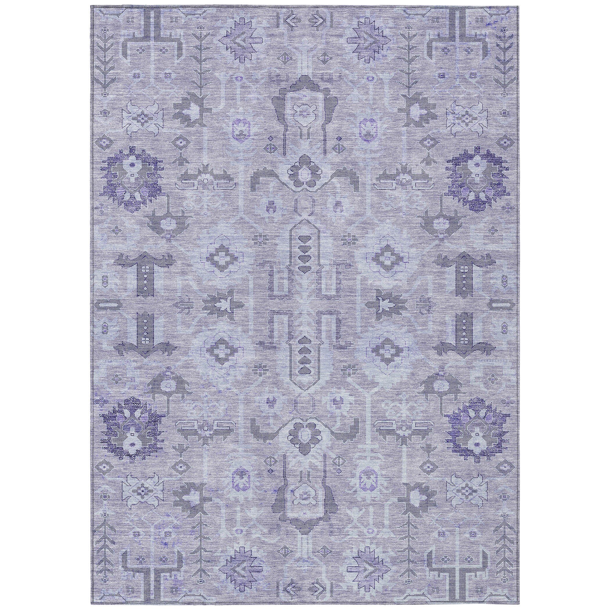 Addison Rugs ACN697LV10X14 Chantille ACN697LV 10 x 14 (ft) Polyester Lavender Rectangular Indoor/Outdoor Geometric Machine washable Area rug