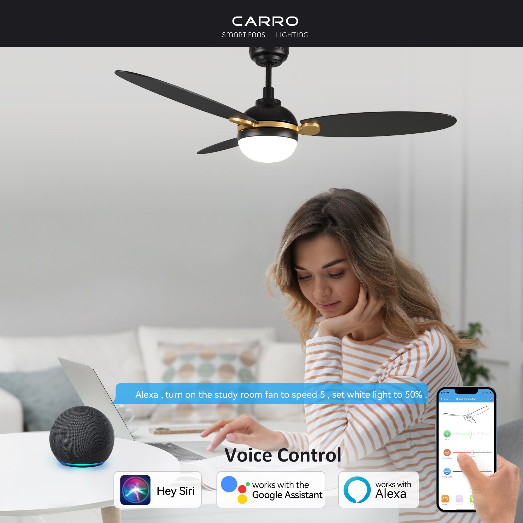 CARRO USA LS523Q4-L12-B2-1G Ceiling-Fans - View #2