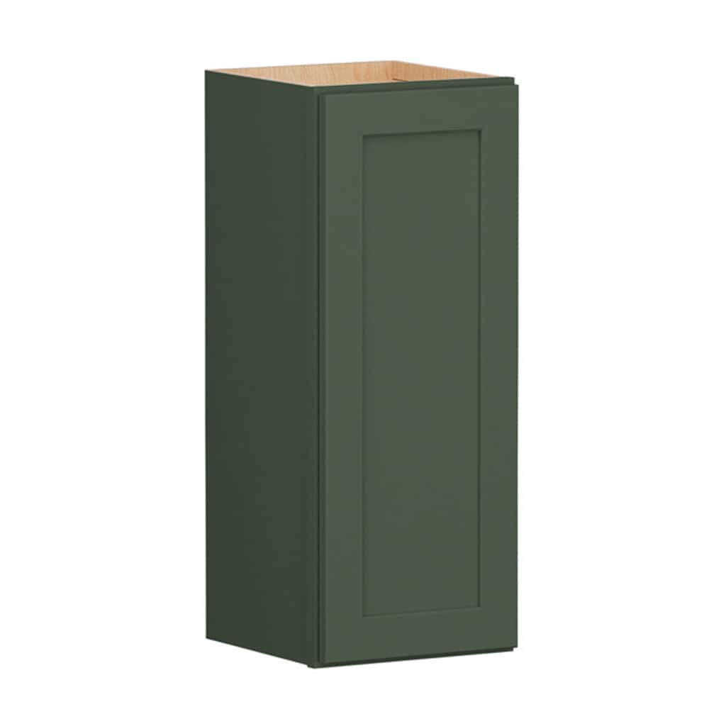 Shenandoah Breckenridge FOL 12-in W x 30-in H x 12-in D Sage Painted Wall Fully Assembled Cabinet Recessed Panel Shaker