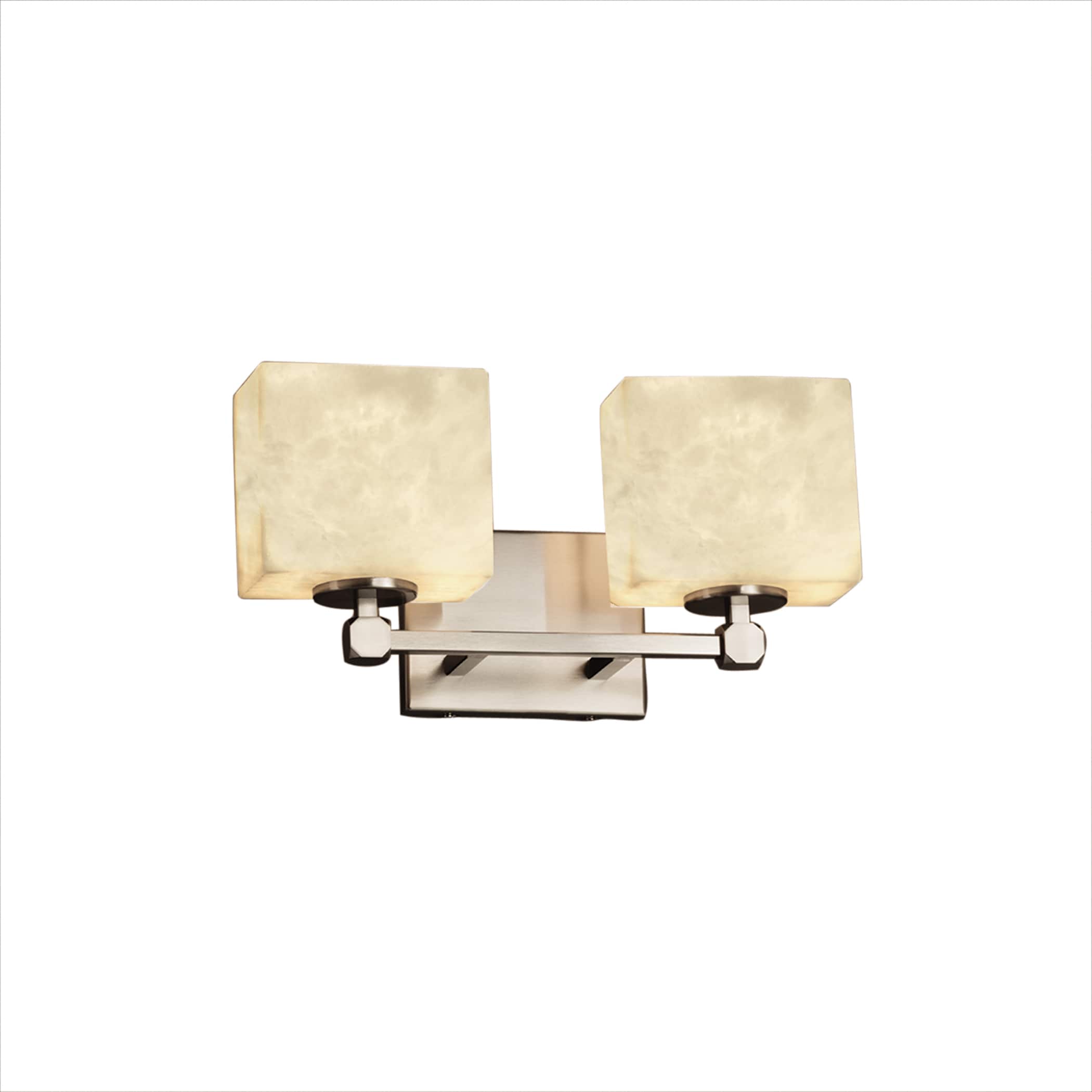 Justice Design Group CLD-8422-30-NCKL Clouds 15.5-in 2-Light Brushed Nickel Modern/Contemporary Vanity Light