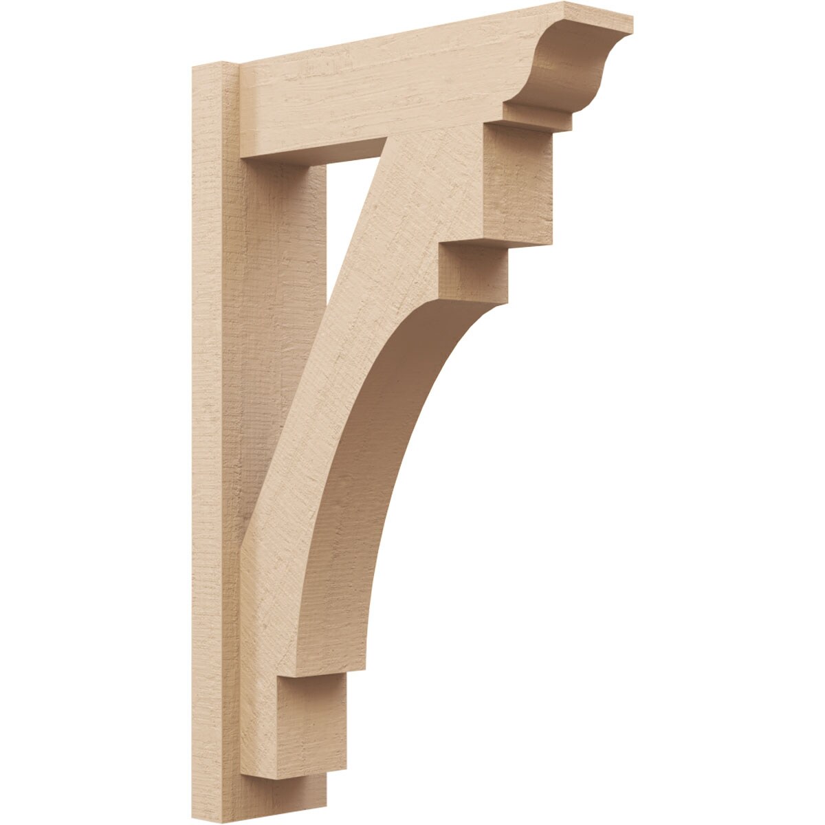 Ekena Millwork 2136667 Timberthane Rough Cedar Faux Wood Merced Traditional Outlooker 6-in W x 20-in D x 32-in H Primed Tan