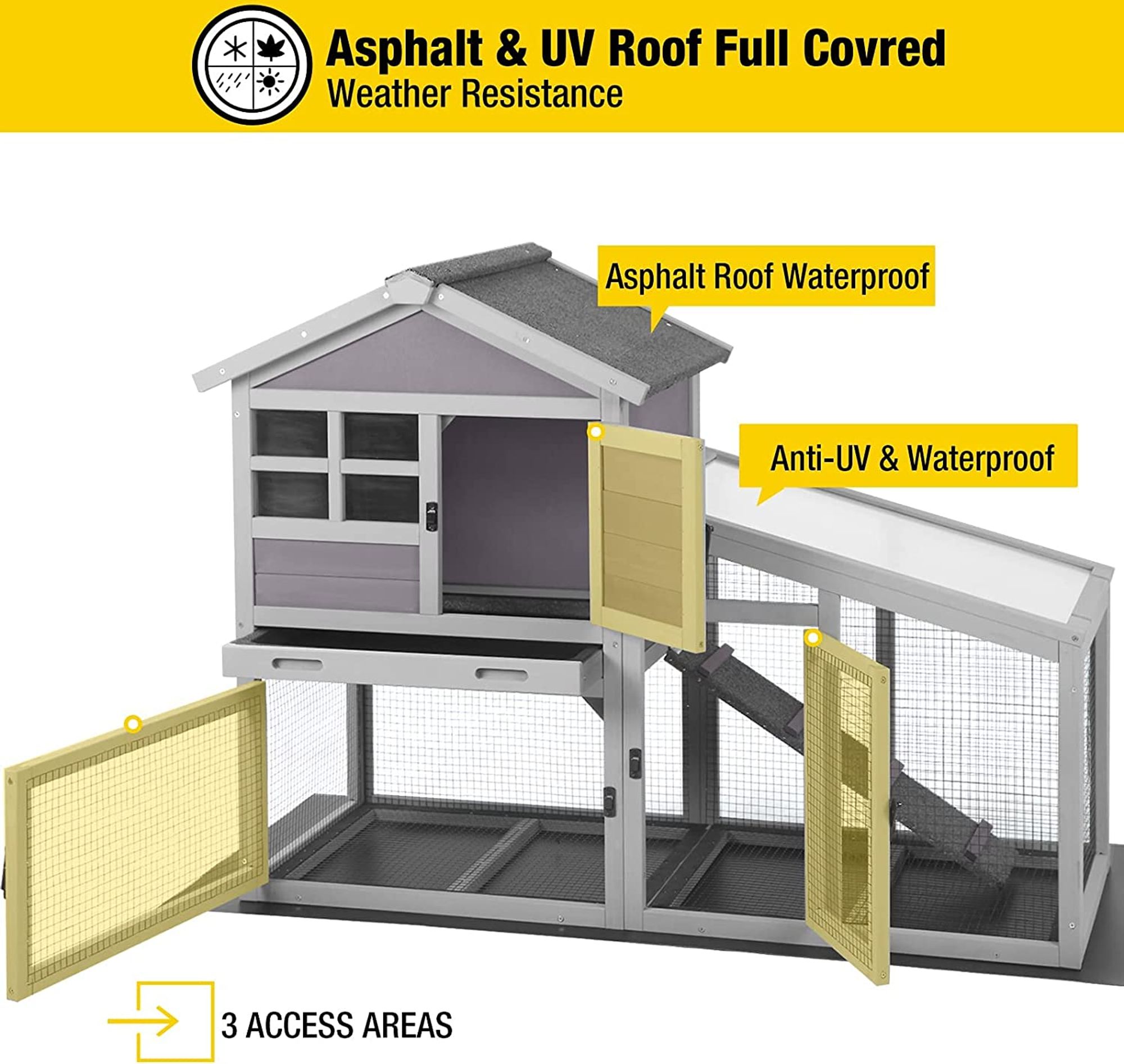 Aivituvin AIR13-B Chicken-Coops-Rabbit-Hutches - View #4
