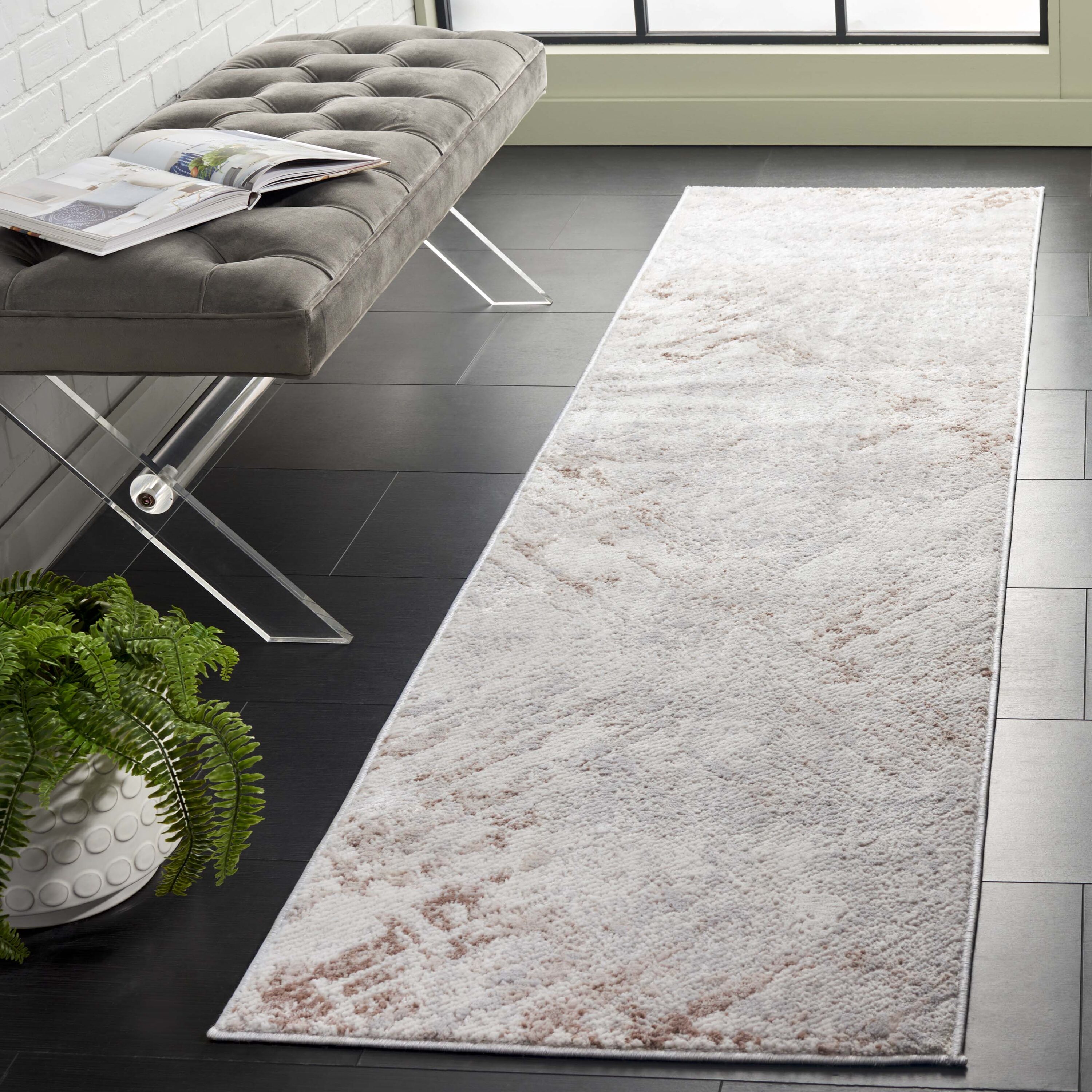 Eternal 238A Ivory/Grey 2 x 8 Rectangular Runner rug