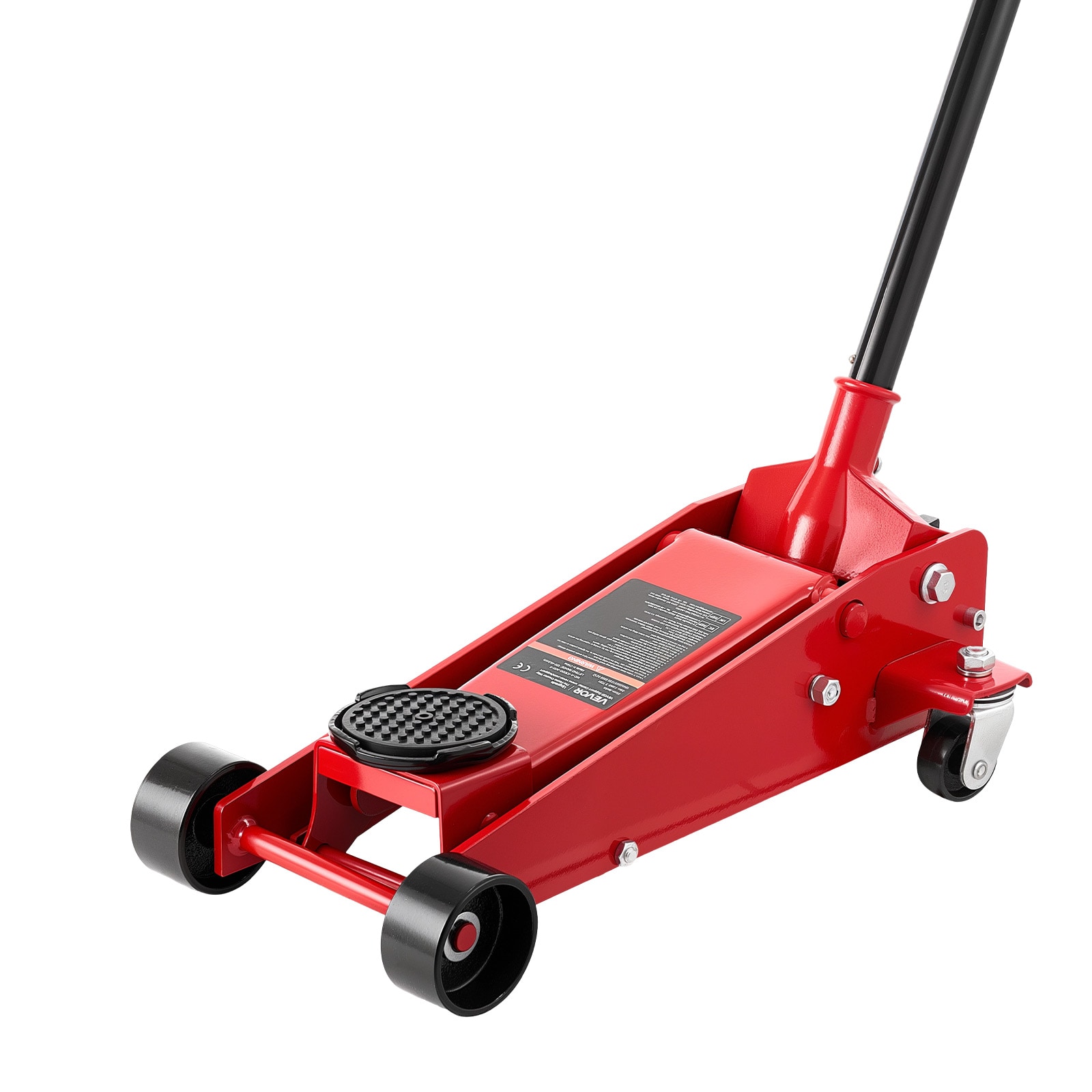 VEVOR Low Profile Floor Jack 3 Ton (6614 lbs) Capacity Steel Racing Floor Jack with Single Piston Quick Lift Pump Hydraulic Trolley Car Lift for Sports Cars SUVs Pickups Lifting Range 5.1in-19.7in