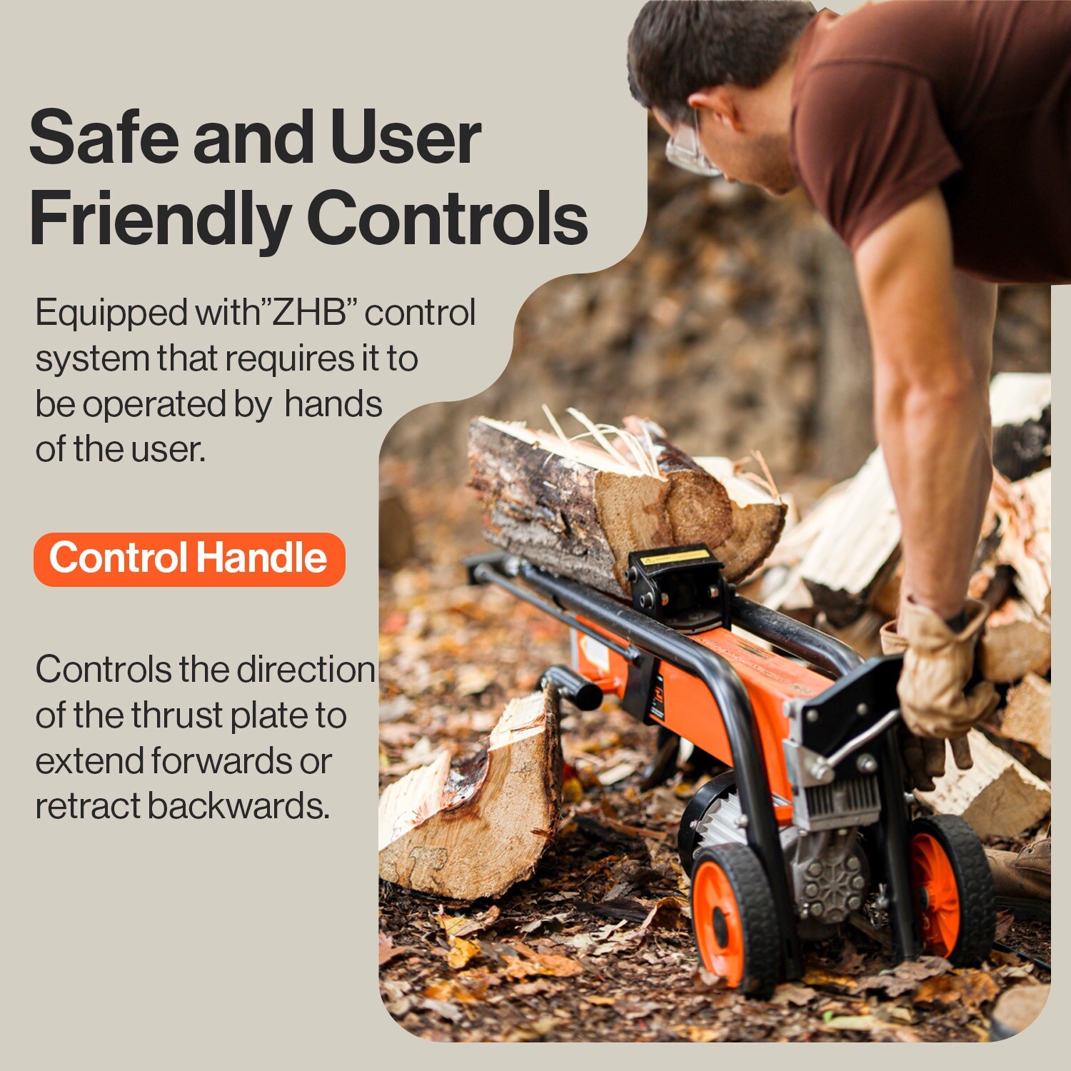 SuperHandy GUT065 Electric-Log-Splitters - View #5