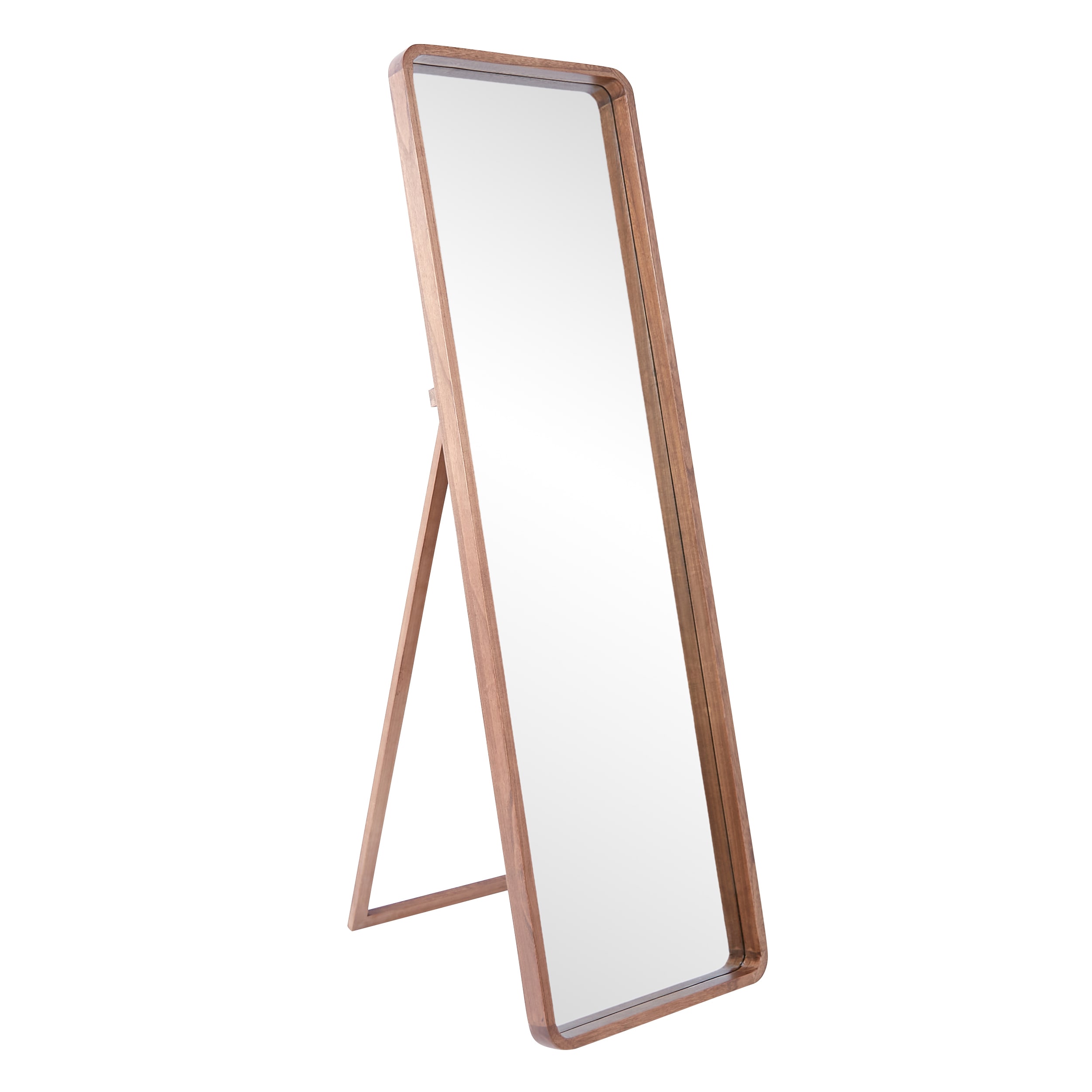 Edge Walnut Standing Mirror + Reviews