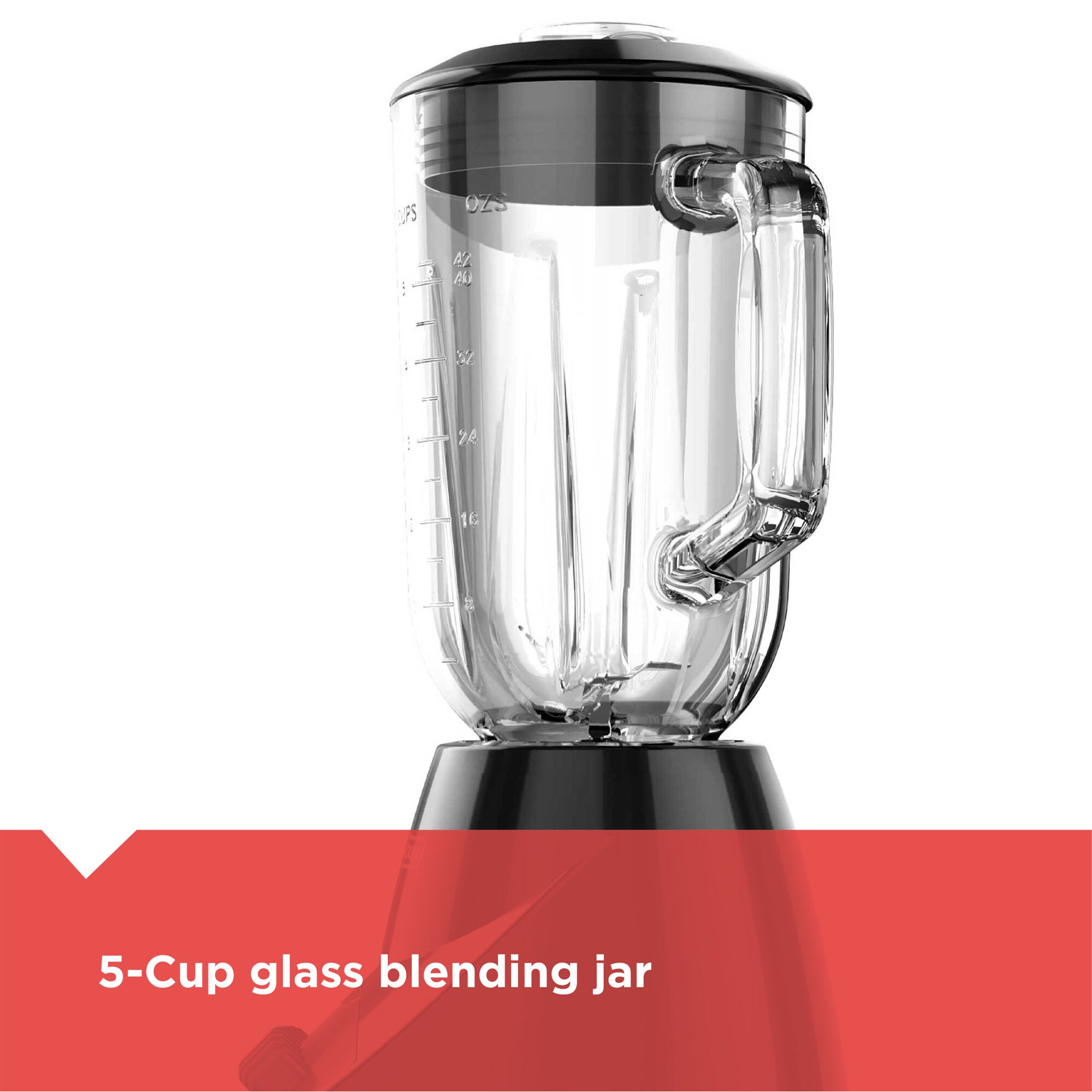BLACK+DECKER FusionBlade Blender with 6-Cup Glass Jar, Silver