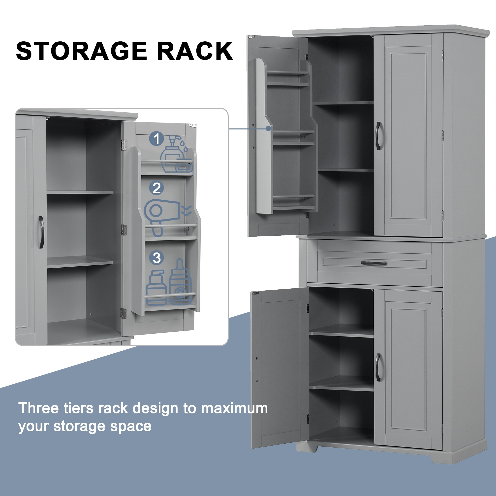 HyperDrop Cart ZW-WF308204AAE Linen-Cabinets - View #5