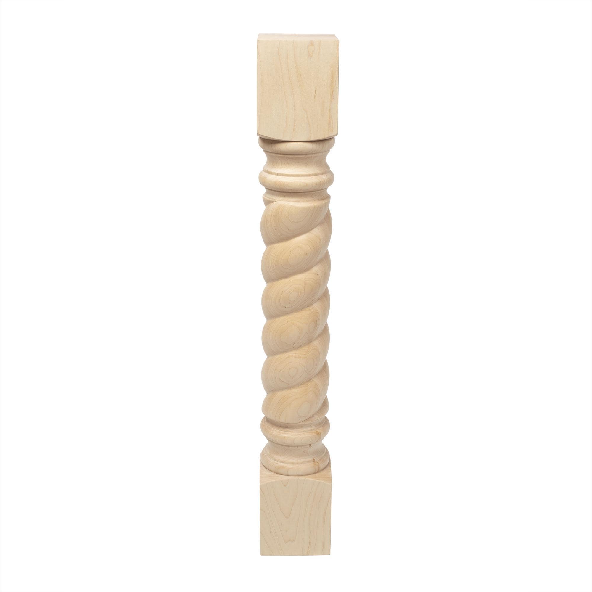 35.25" Unfinished Maple Rope Kitchen Island Leg