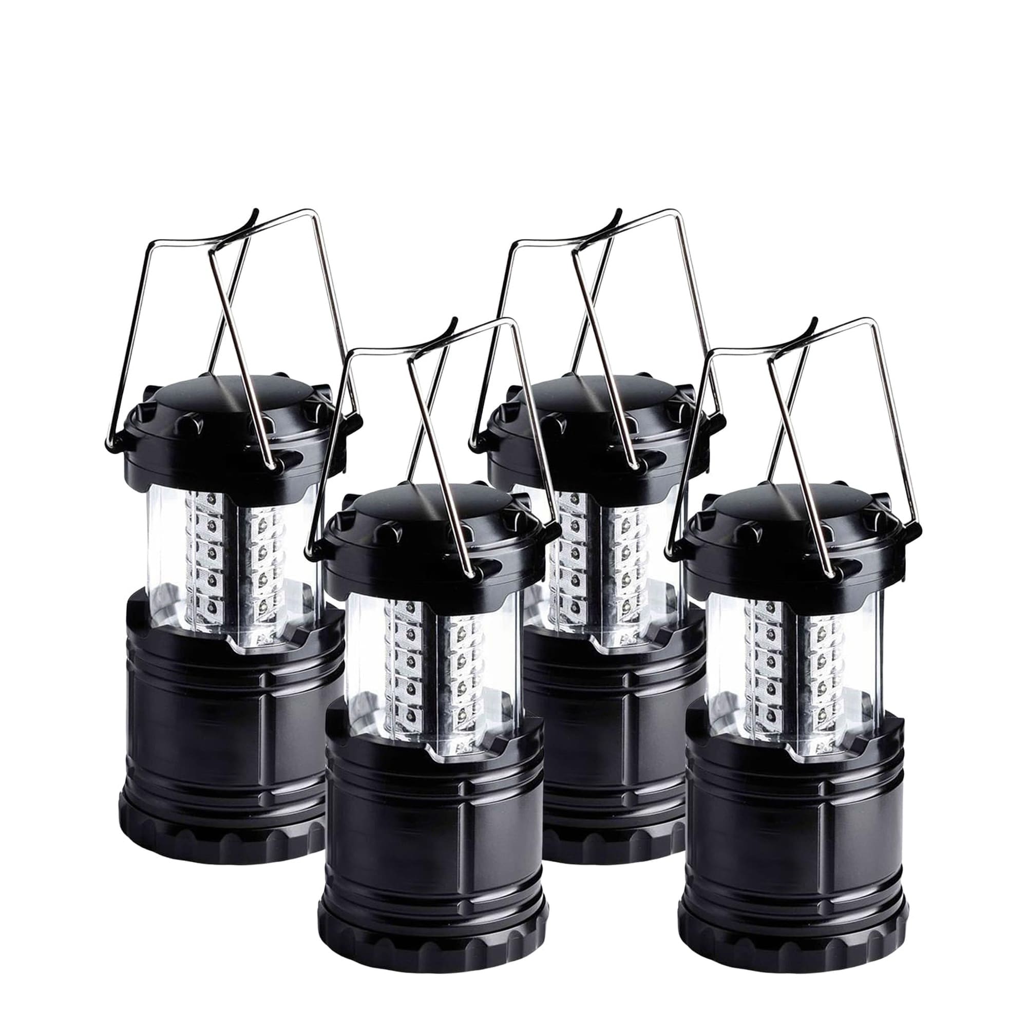 Angel Sar 4 Pcs Collapsible Camping Light Battery Operated LED Super Bright Lantern for Power Outages Indoor Emergency Outdoor Hiking #L2MJA0706CL18