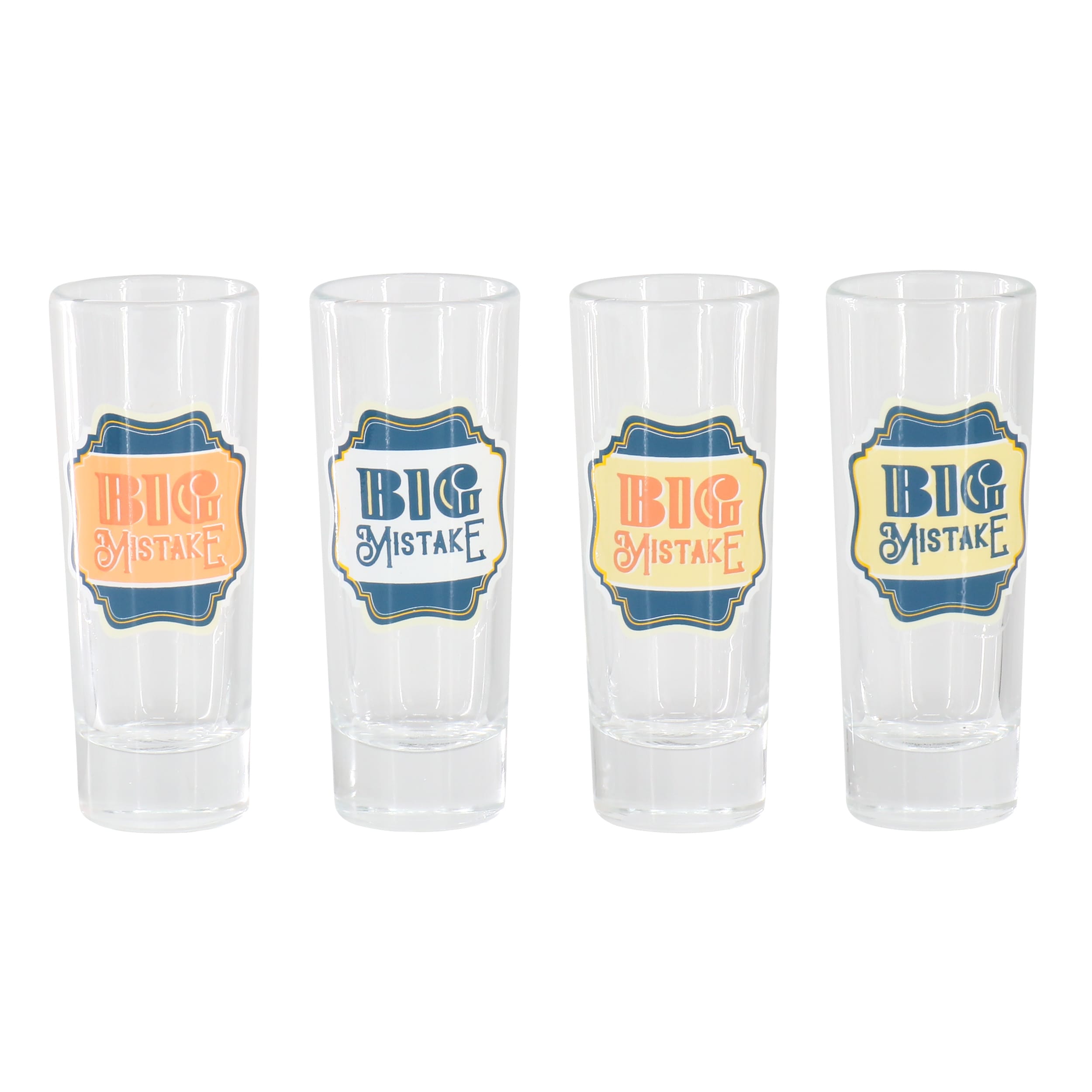 Gibson Wanda June Home by Miranda Lambert 4 Piece 2.2 Ounce Shot Glass Set in Blue