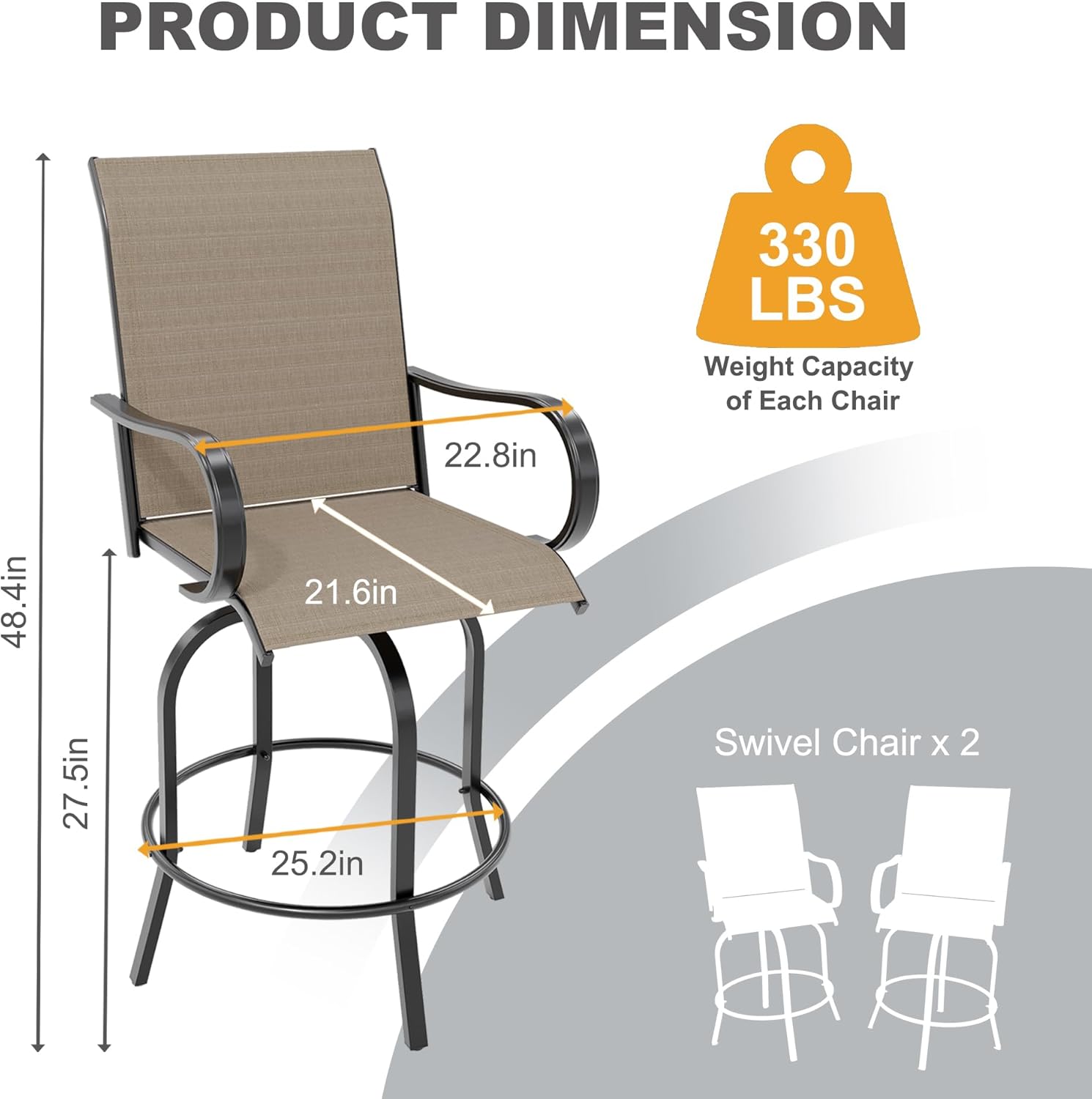 Qeetex LHF-HW-PPG-334NSGFR Patio-Conversation-Sets - View #2