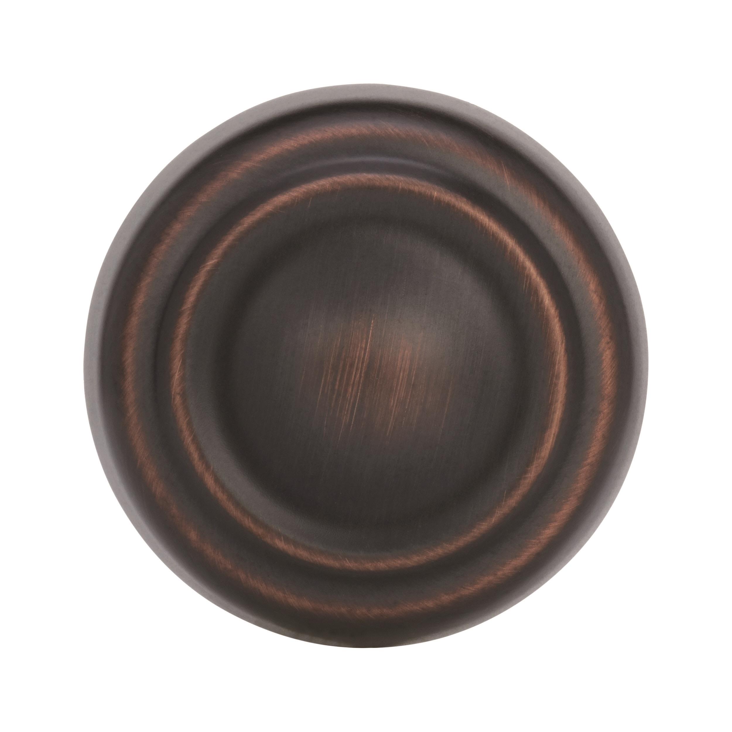 Oil Rubbed Bronze 1-5/8" Round Cabinet Knob with Mounting Hardware