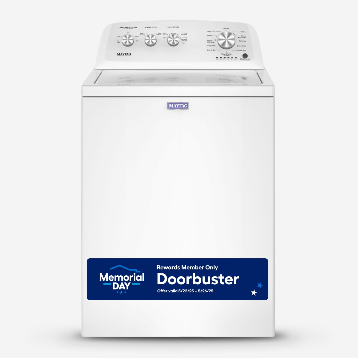 Maytag MVW4005SW 3.8-cu ft High Efficiency Agitator Top-Load Washer ( White )