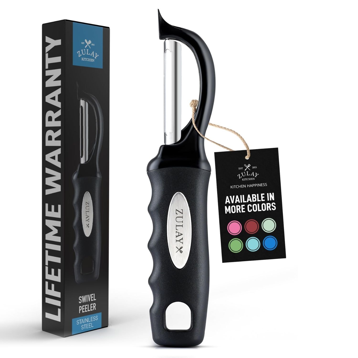 Zulay Kitchen Premium Vegetable Peeler with Stainless Steel Blades and Ergonomic Handle