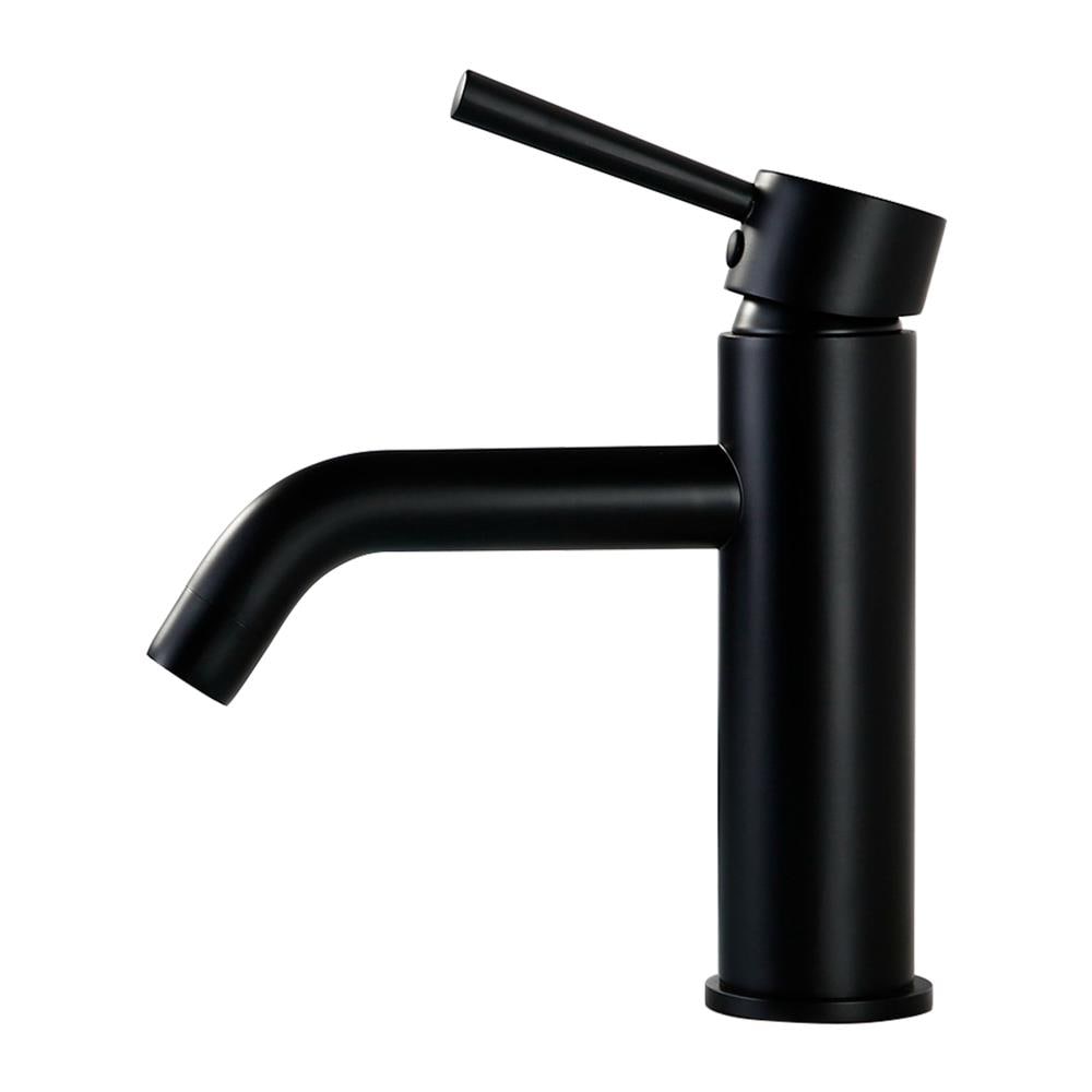 Parrot Uncle RBF61001MB-EG Matte black Single hole 1-handle WaterSense High-arc Commercial/Residential Handle Bathroom Sink Faucet