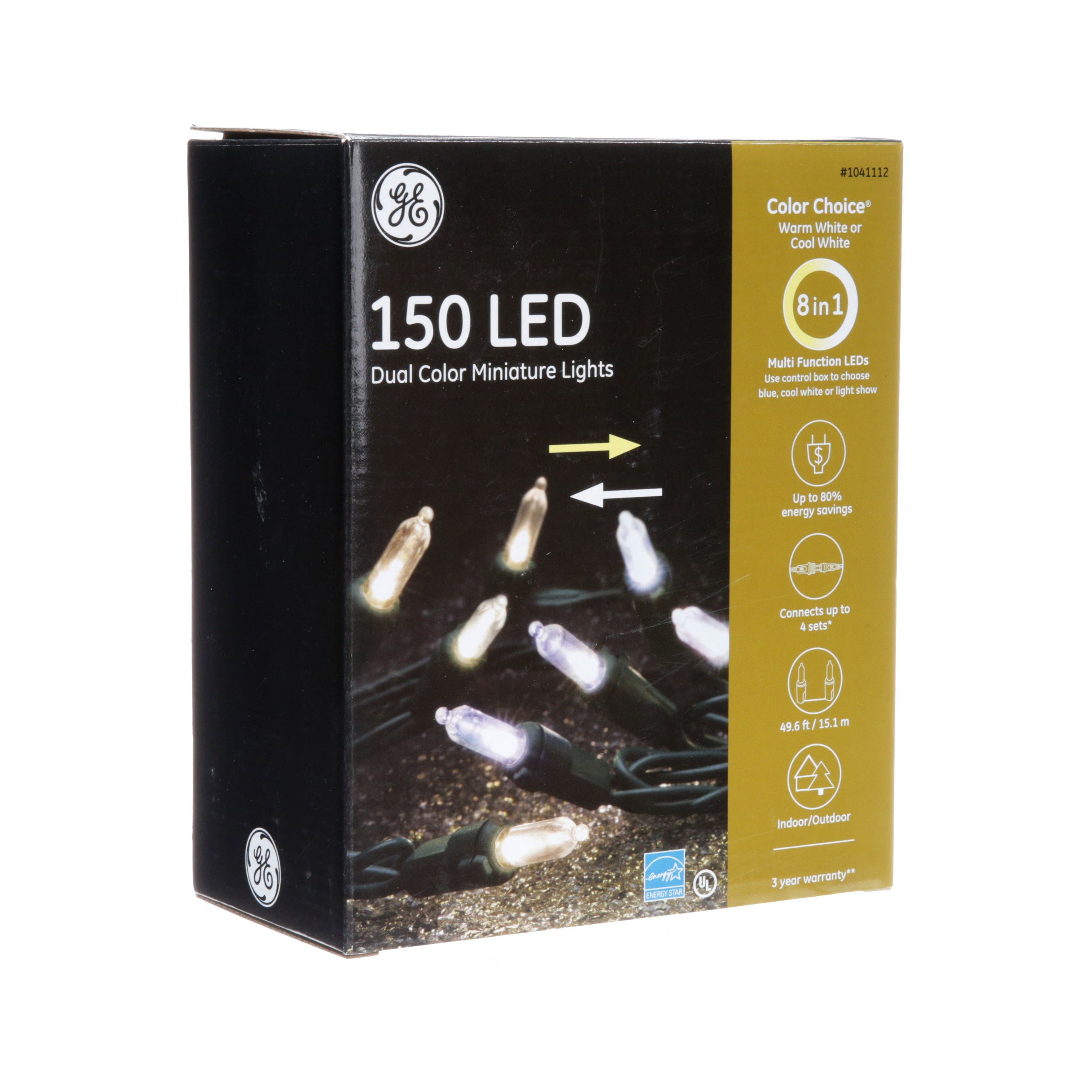 ge 150 led dual color miniature lights