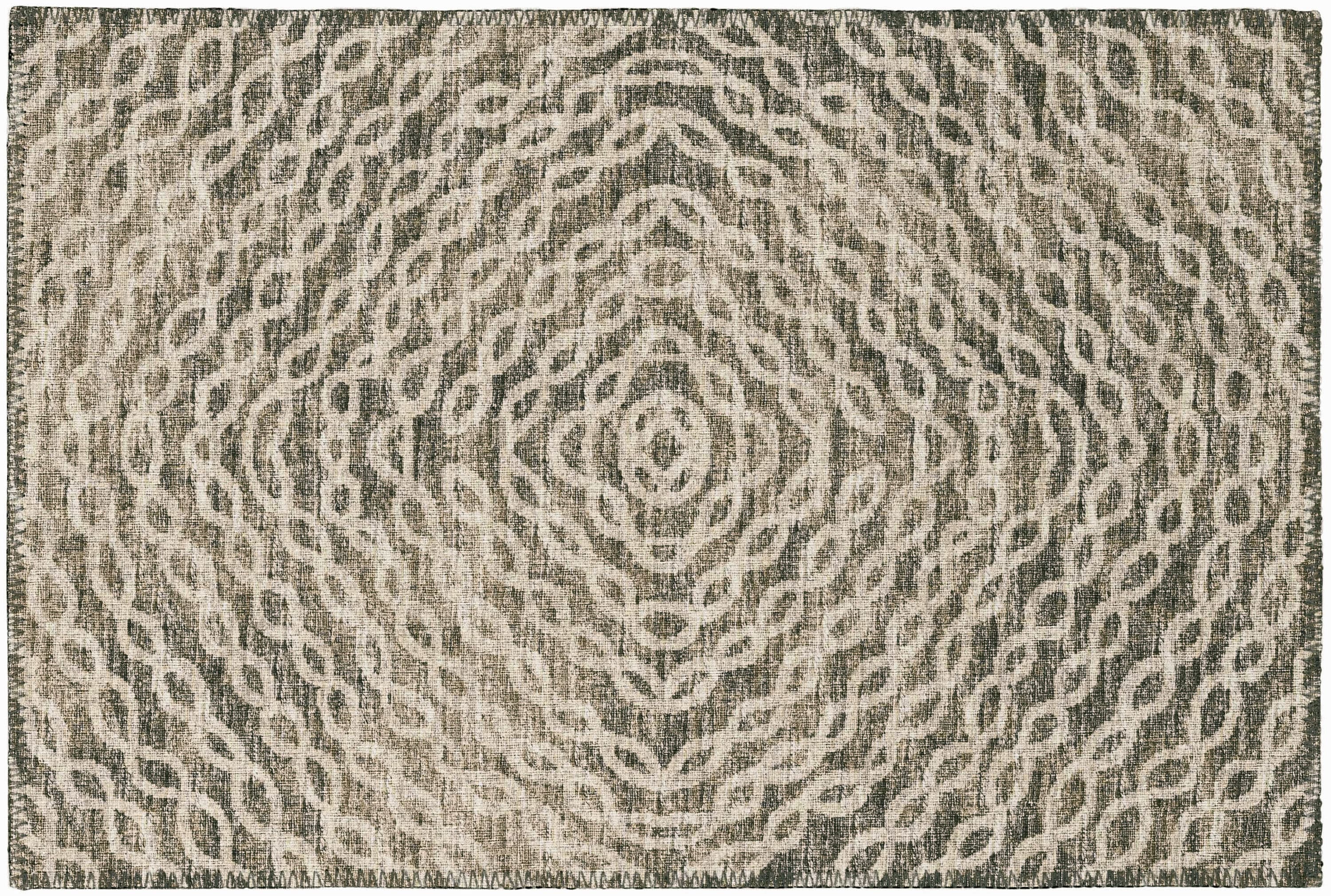 Addison Rugs ABV33MC20X30 Bravado 2 x 3 (ft) Chenille Mocha Rectangular Indoor/Outdoor Geometric Southwestern Machine washable Throw rug