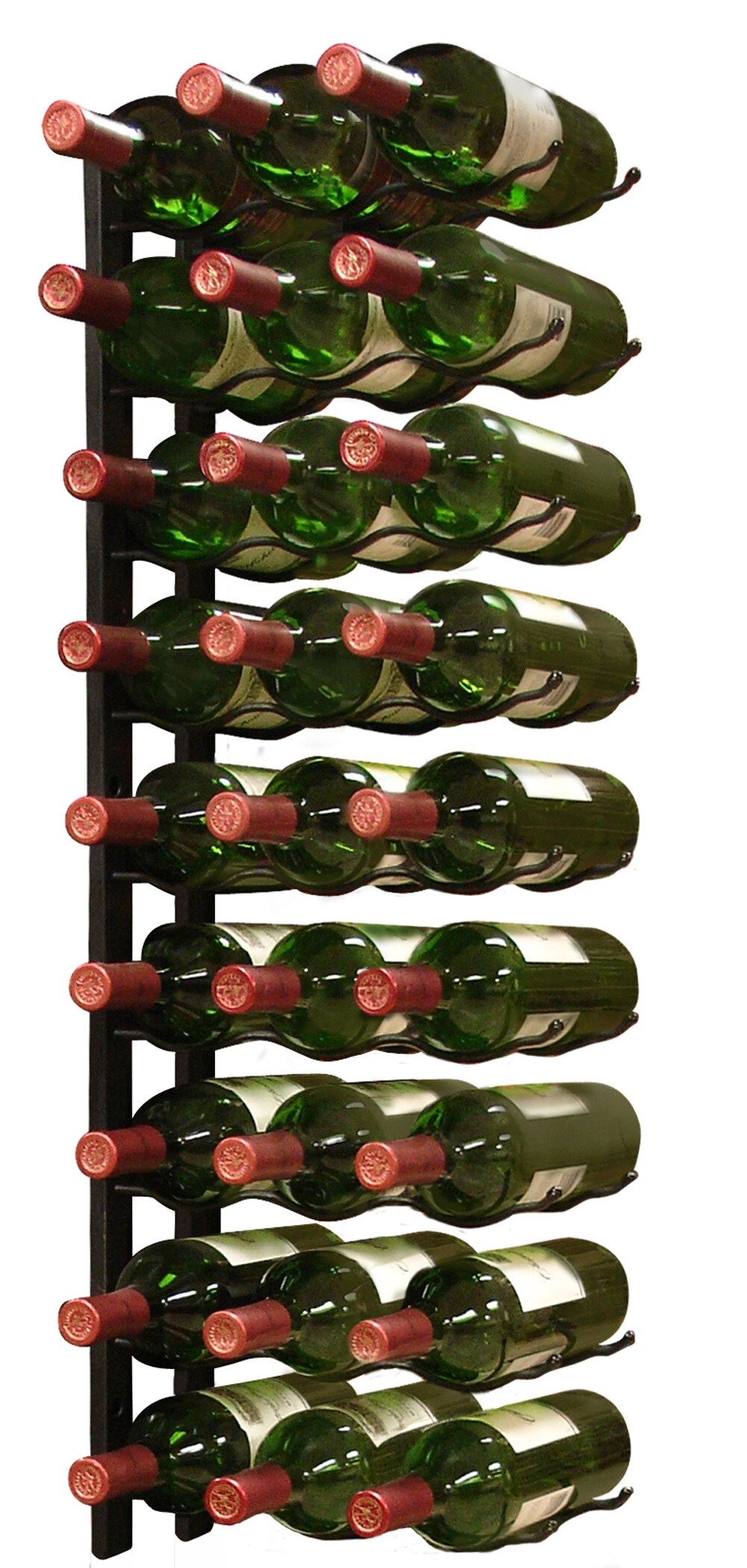 Vinotemp Metal Wall-Mount 27-Bottle Wine Rack Black 