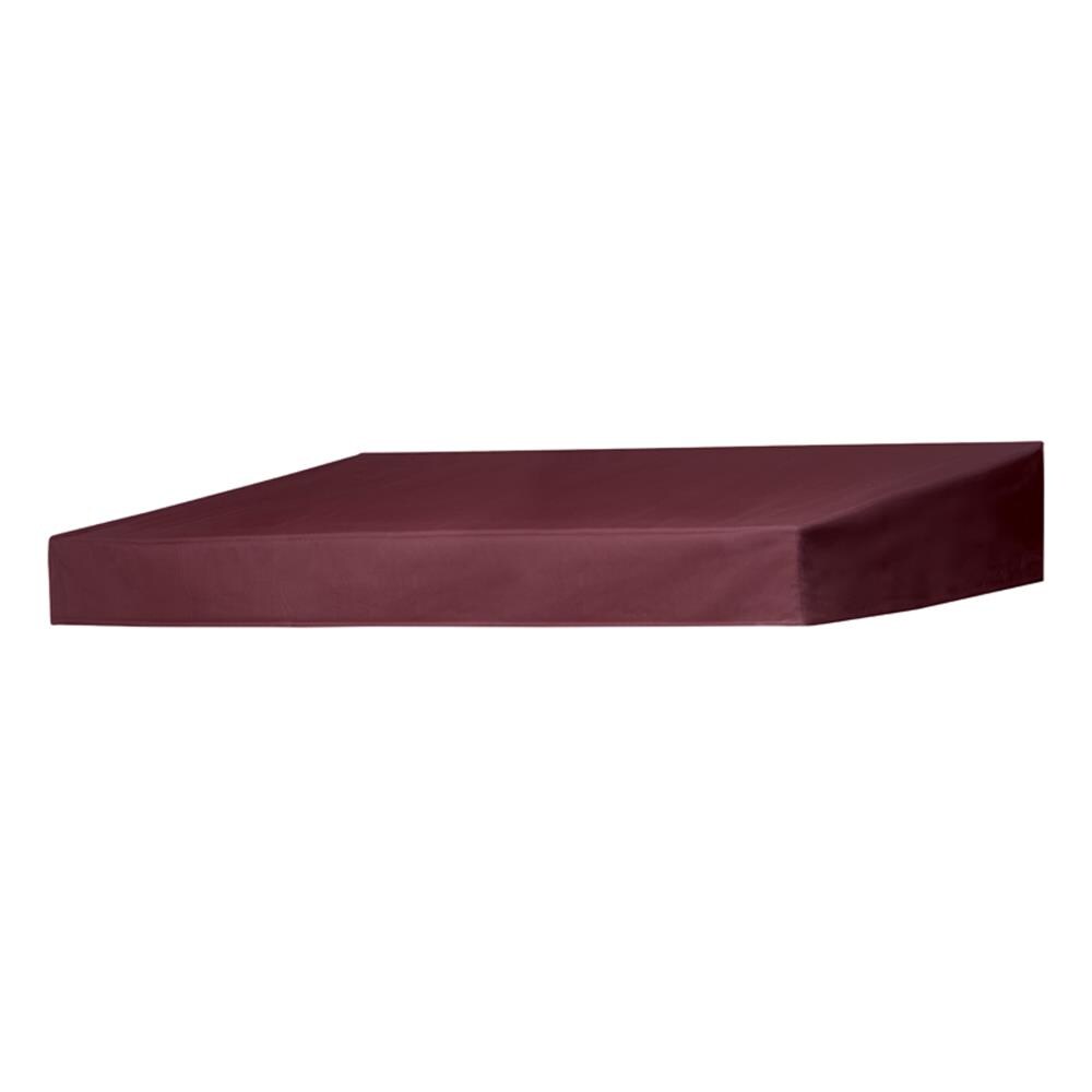 Door Canopy in a Box 3020938 Classic 96-Inches Wide x 50-Inches Projection x 21-Inches Height Fabric Burgundy Solid Fixed Door Awning