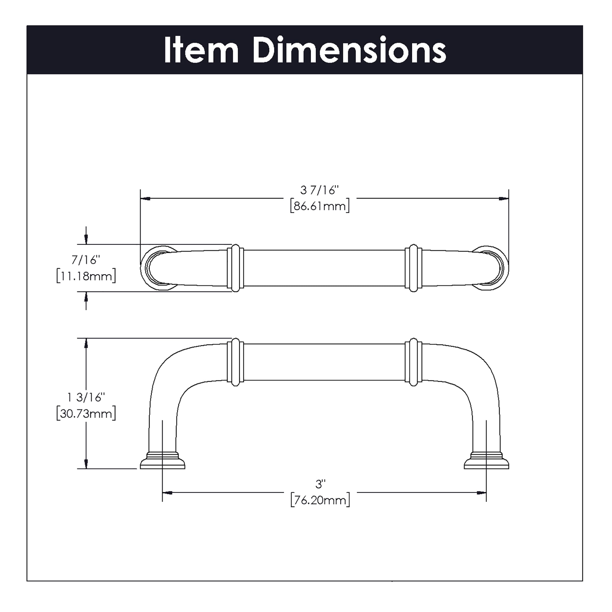 Hickory Hardware P3382-SN-10B Cabinet-Pulls - View #5