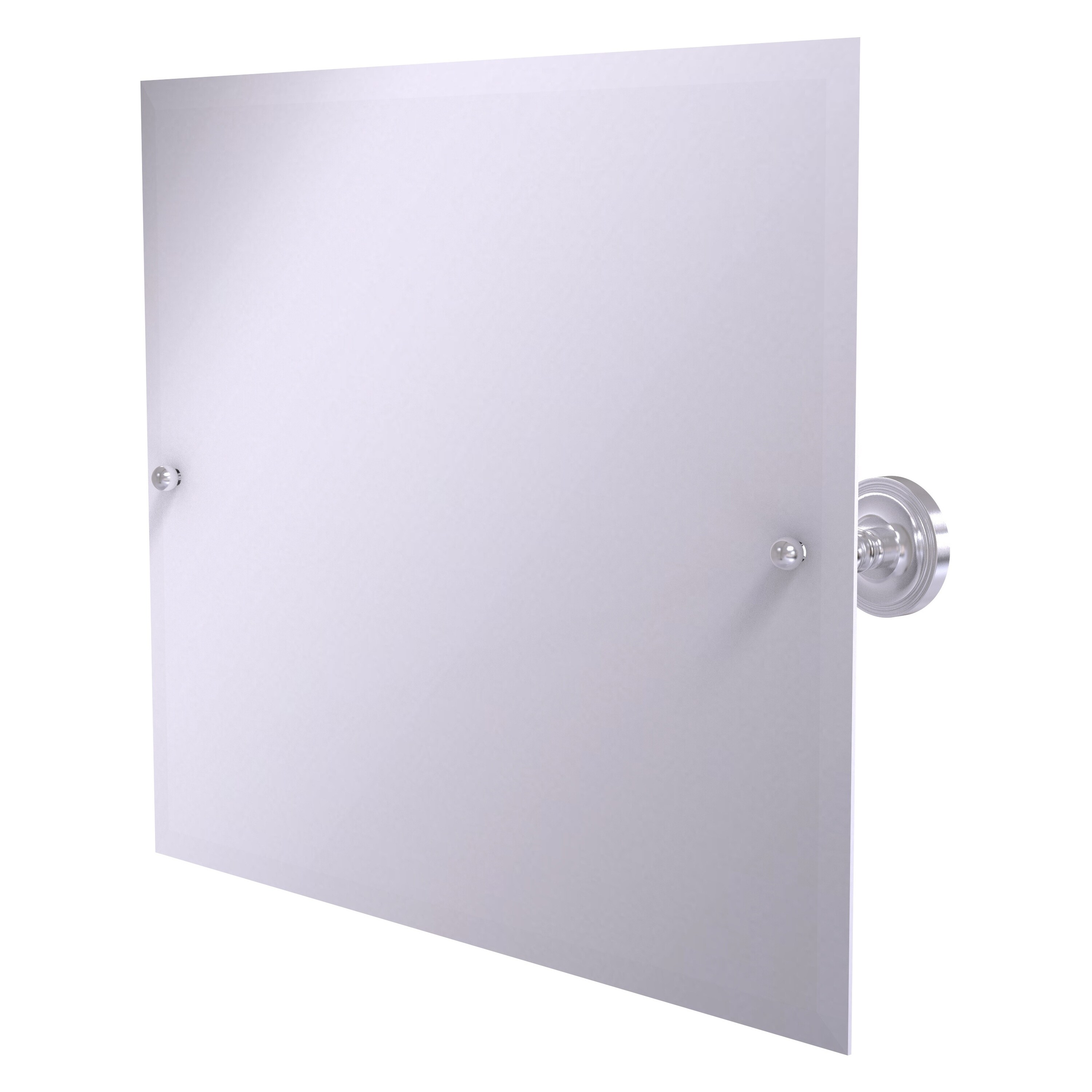 Allied Brass PR-93-SCH Prestige Regal 26-Inches x 21-Inches Beveled Frameless Rectangle Tilting Bathroom Vanity Mirror ( Satin Chrome )