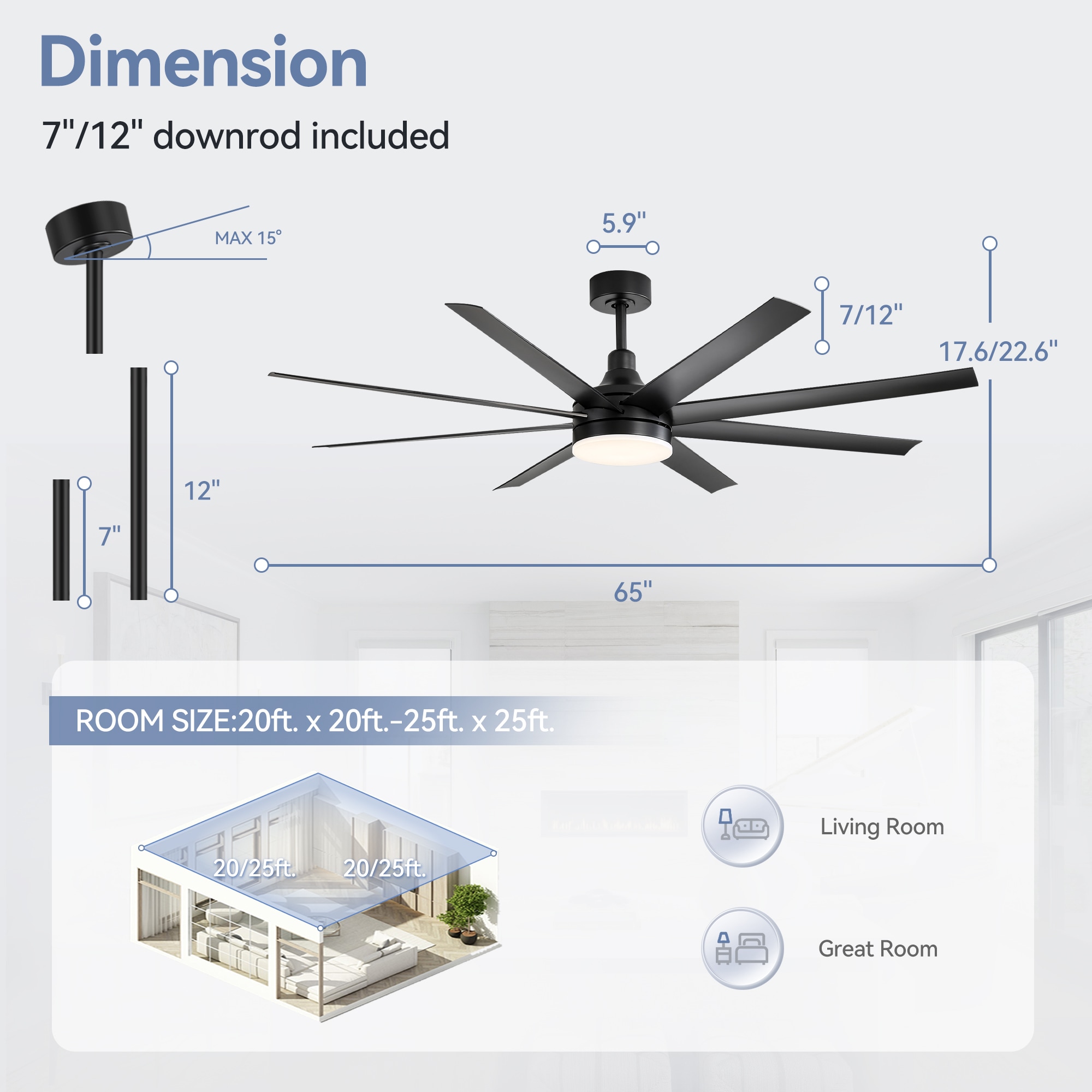 Breezary 23012-AB Ceiling-Fans - View #16