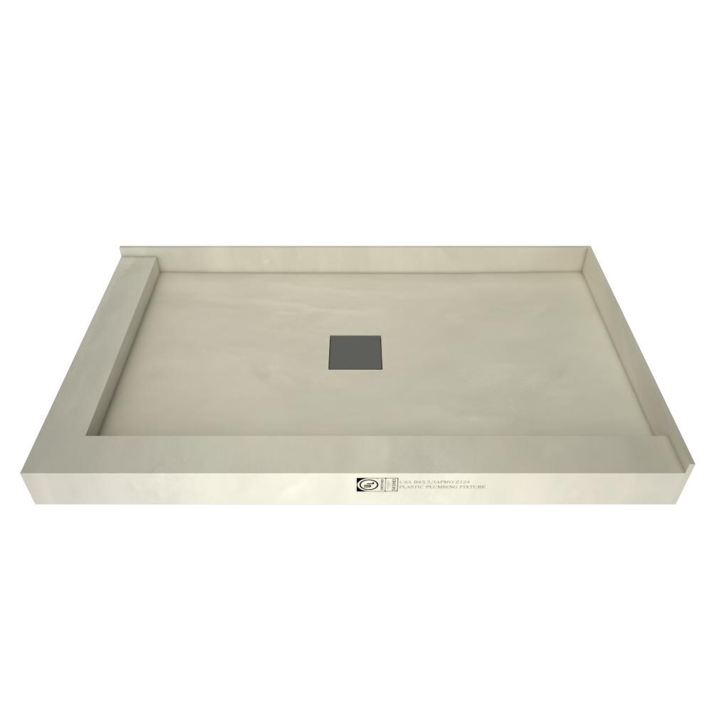 Tile Redi WD3460CDL-PVC 34-in W x 60-in L x 5.75-in H Made For Tile Rectangle Shower Pan Base (Center Drain)