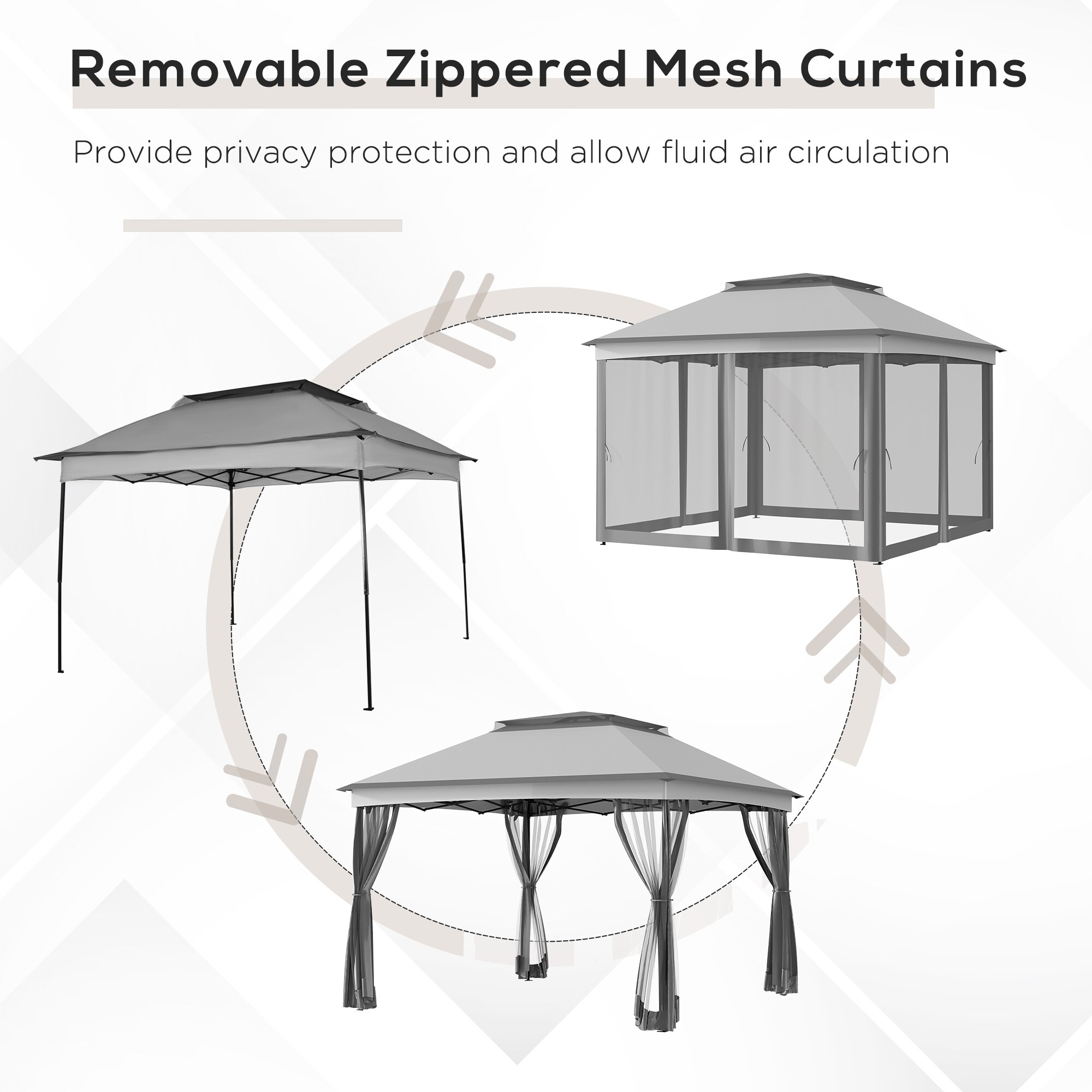 ToolCat BZ2-48-PW Wood-Resin-Gazebos - View #10