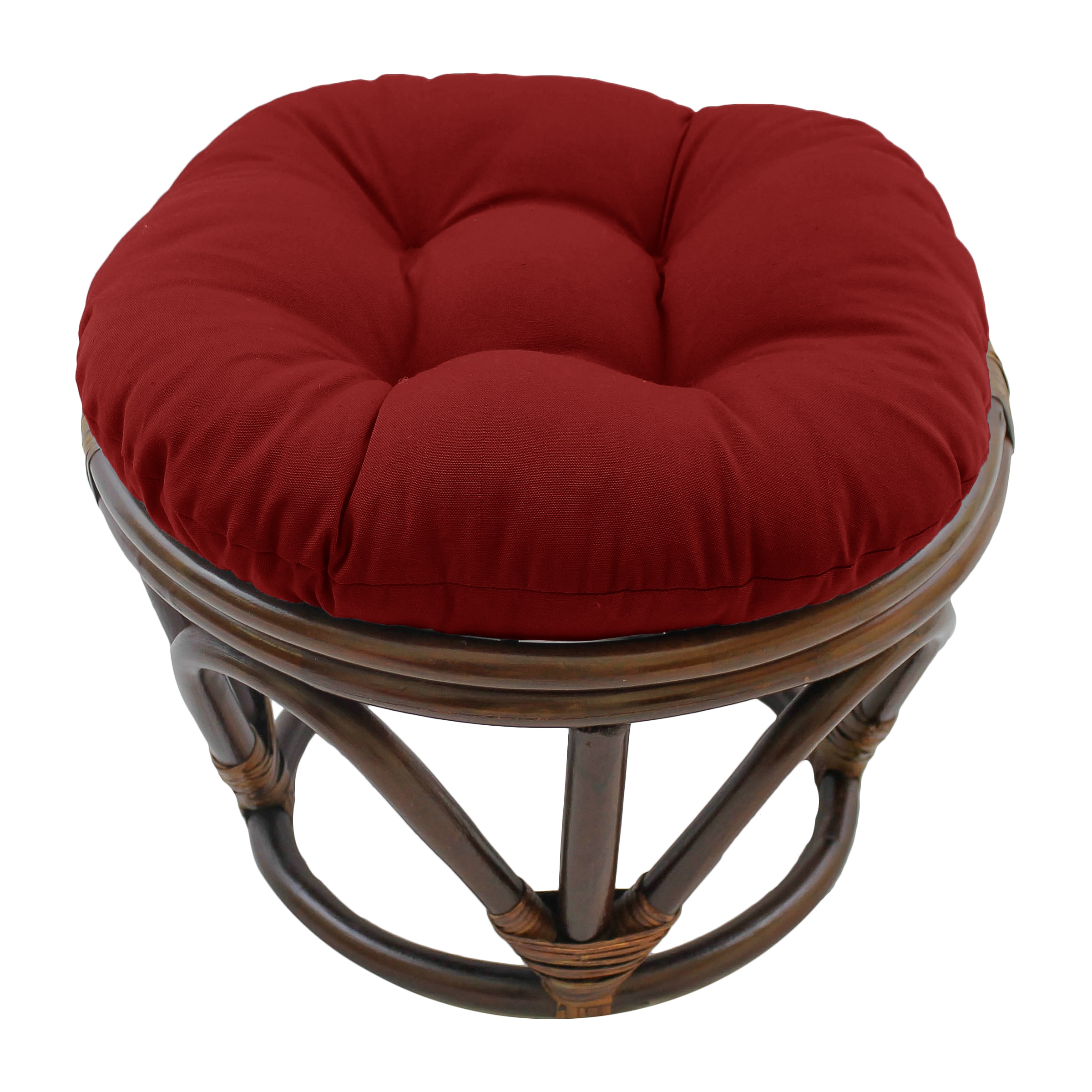 Blazing Needles 93301-18IN-TW-RR Ruby Red Solid Chair Cushion