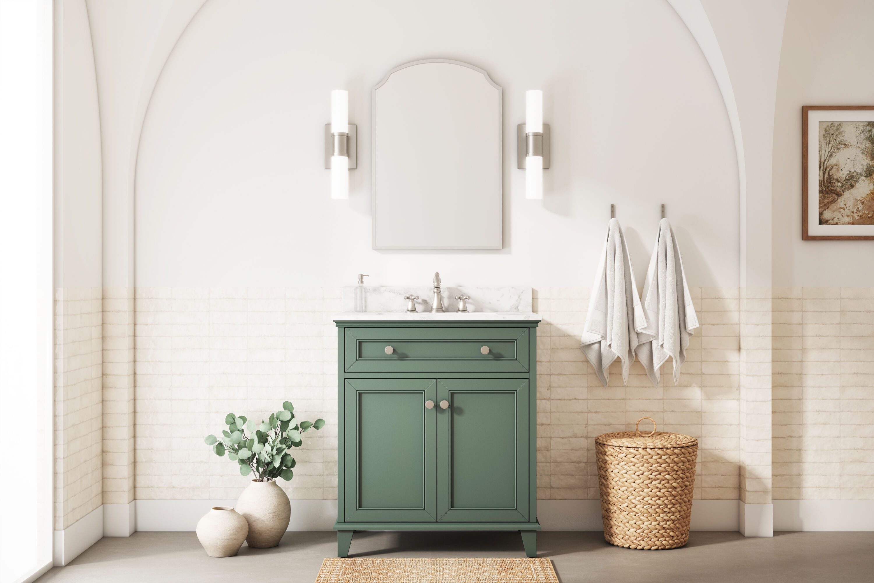 allen + roth   Lambert 30-in Basil Bathroom Vanity Collection